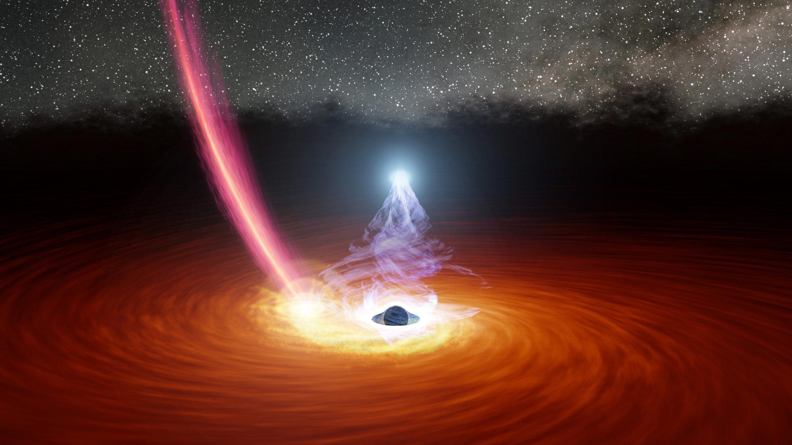 2560x1440 Runaway Star Might Explain Mysterious Black Hole Disappearing Act