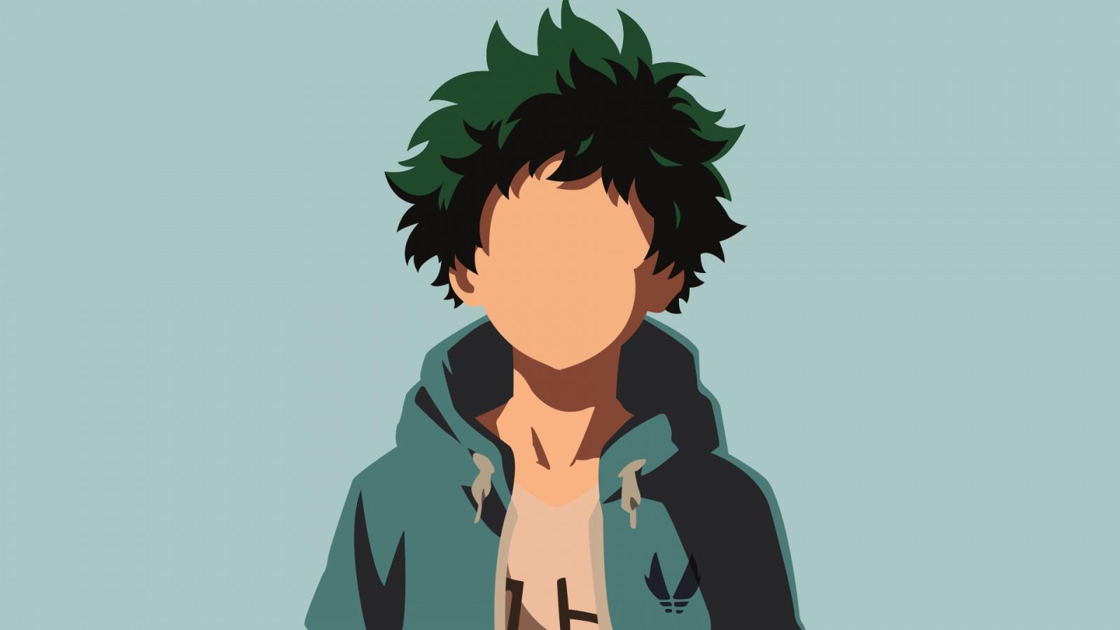 1600x900 Download Artwork, Izuku Midoriya, minimal, art wallpaper, 1600x Widescreen 16: Widescreen