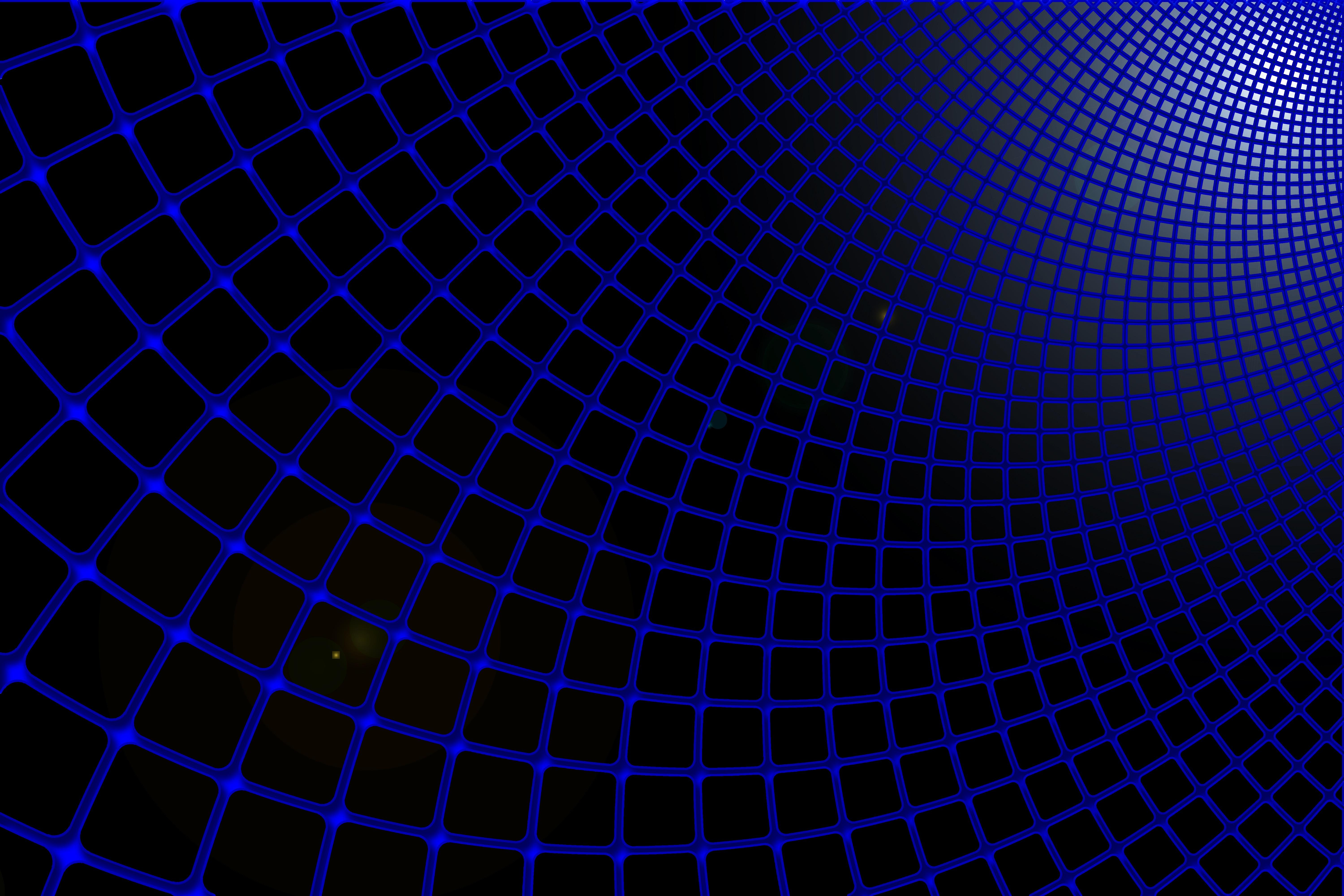 6000x4000 Wallpaper Grid, Blue, Black, Futuristic