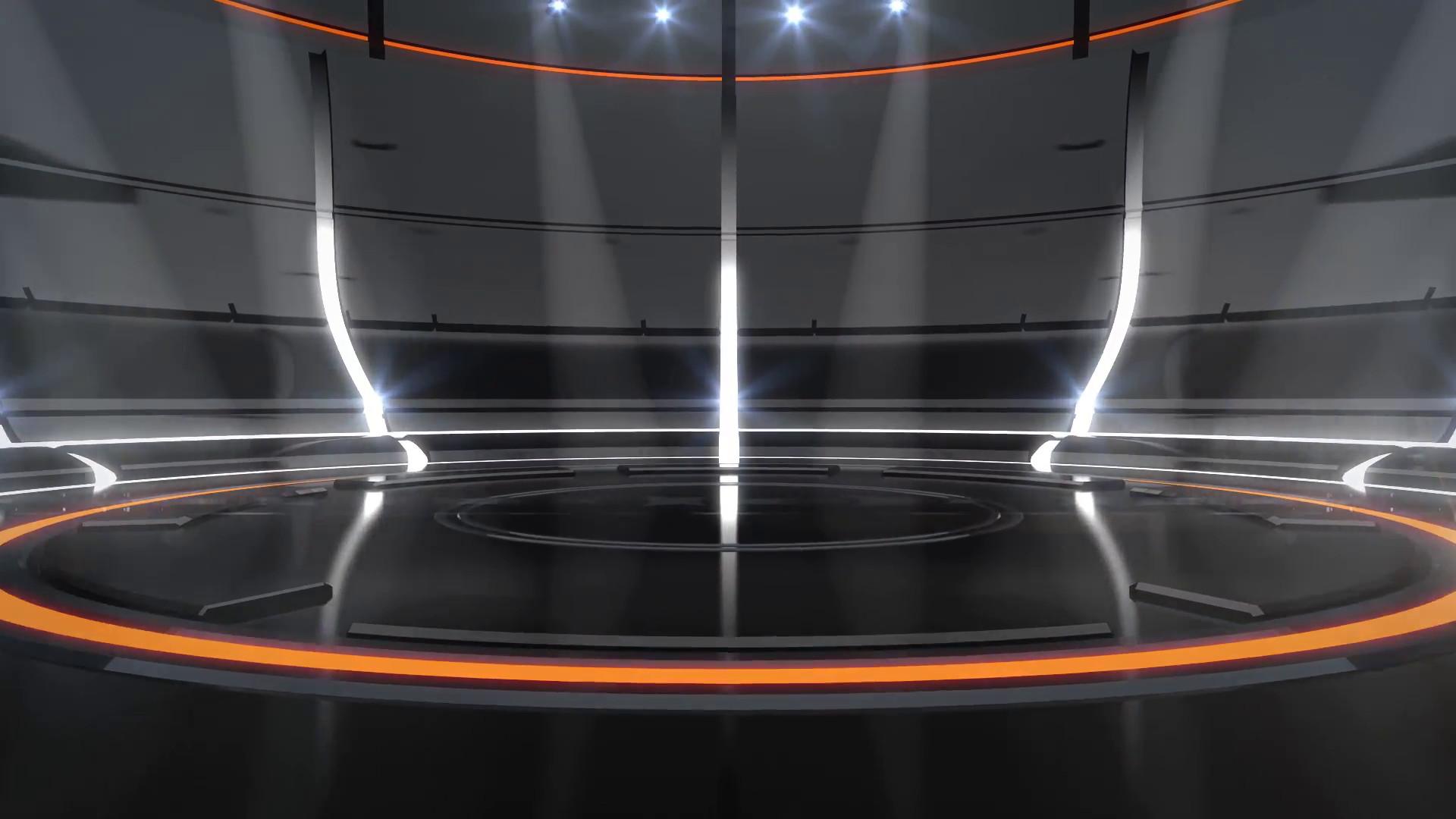 1920x1080 Futuristic Black Orange Neon Background Motion Background