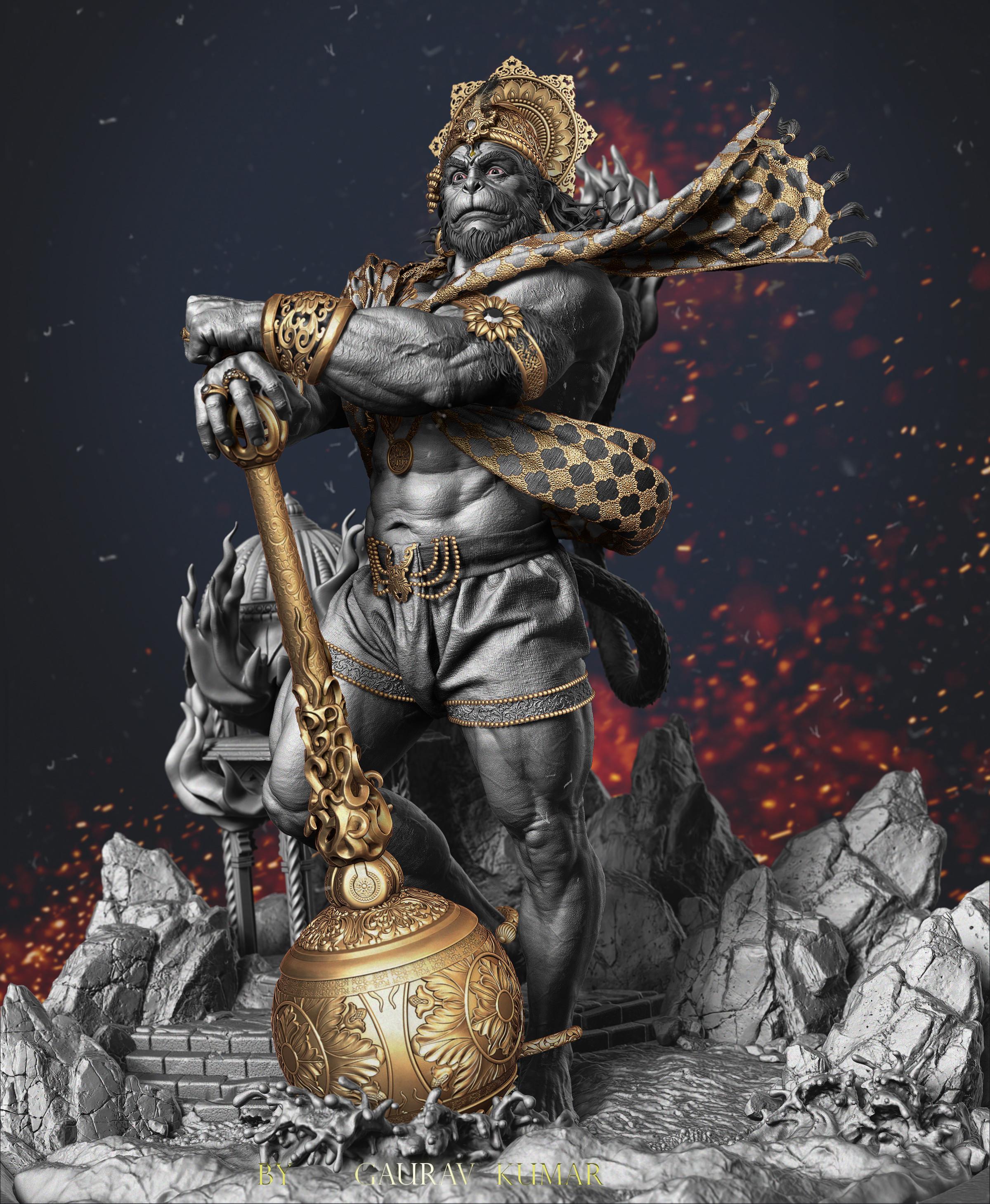 2399x2917 Hanuman Hindu God