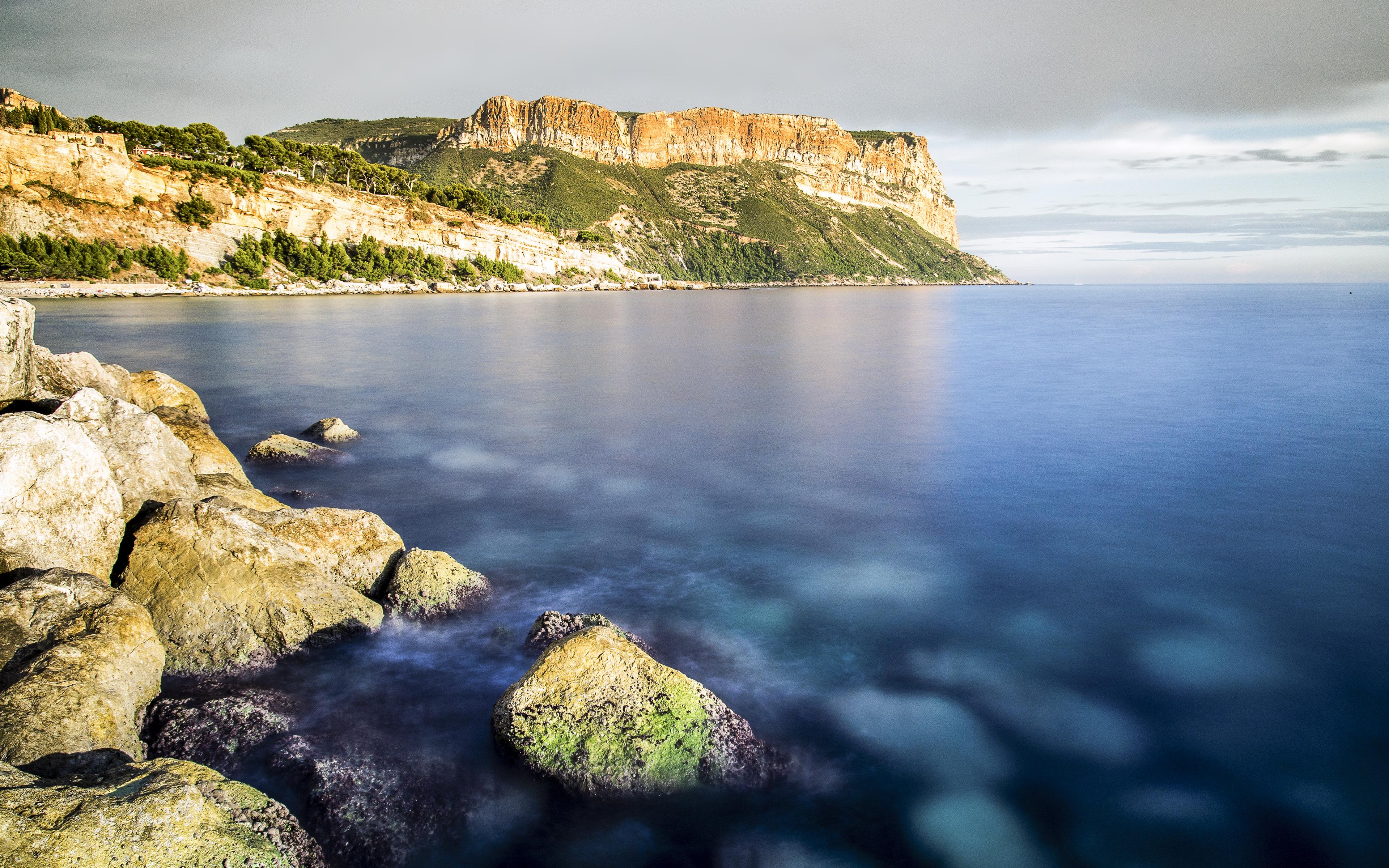 3840x2400 Cap Canaille Wallpaper 4K, France, Mediterranean Sea, Headland, Cliff, Nature