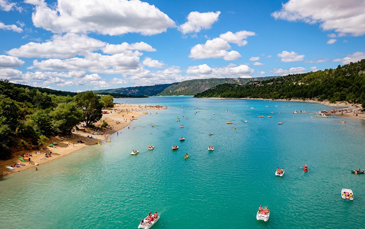 1280x802 Image France Var Provence Beach Nature Coast Rivers speedboat