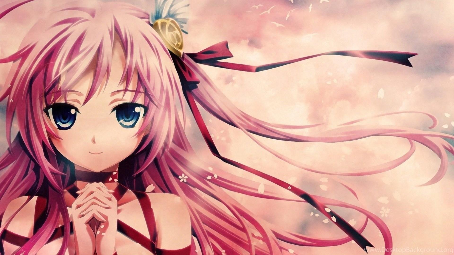 1920x1080 Pink Haired Girl Wallpaper Anime Wallpaper Desktop Background