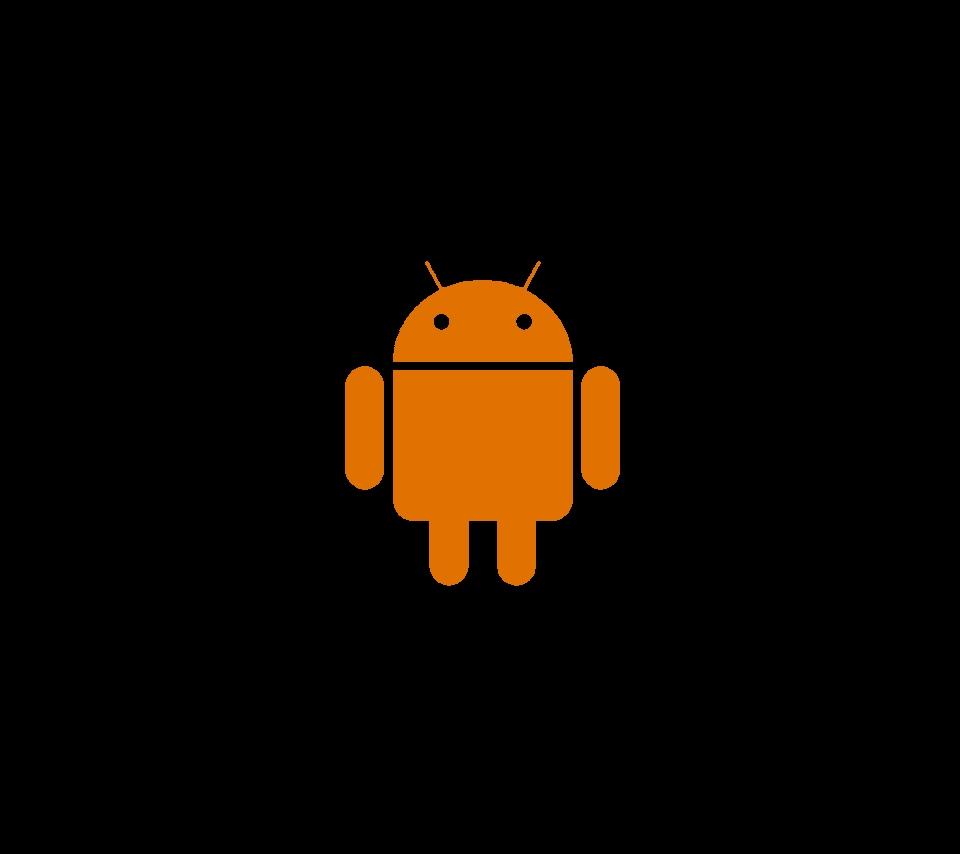 960x854 Android Logo Orange On Black class Photo Lazy HD Wallpaper