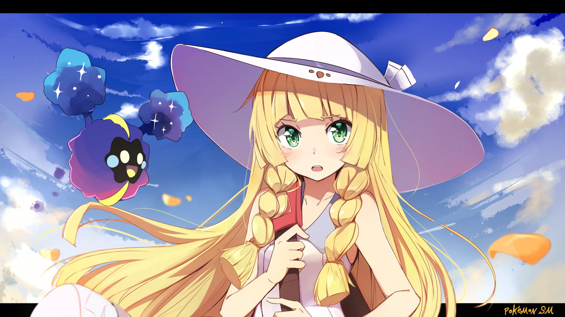1920x1080 pokemon sun and moon wallpaper, cartoon, anime, cg artwork, sky, long hair
