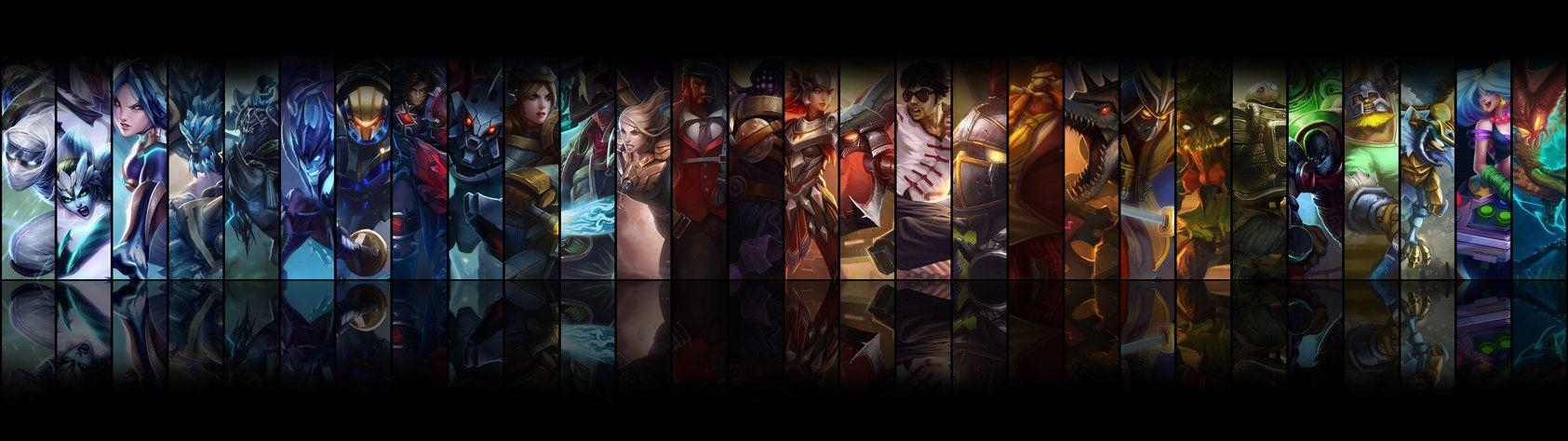 1685x474 League of Legends Dual Screen Wallpaper