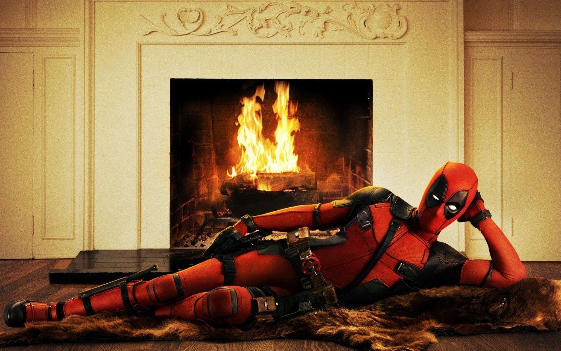 1920x1200 Fireplace Deadpool Ryan Reynolds HD Wallpaper