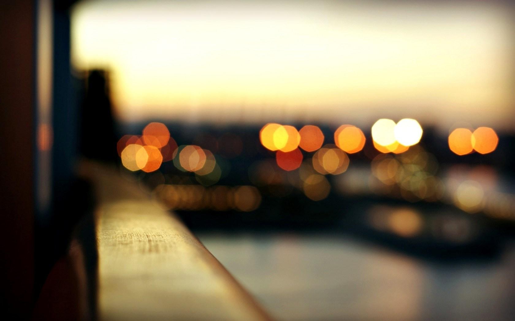 1680x1050 Bokeh Lights City