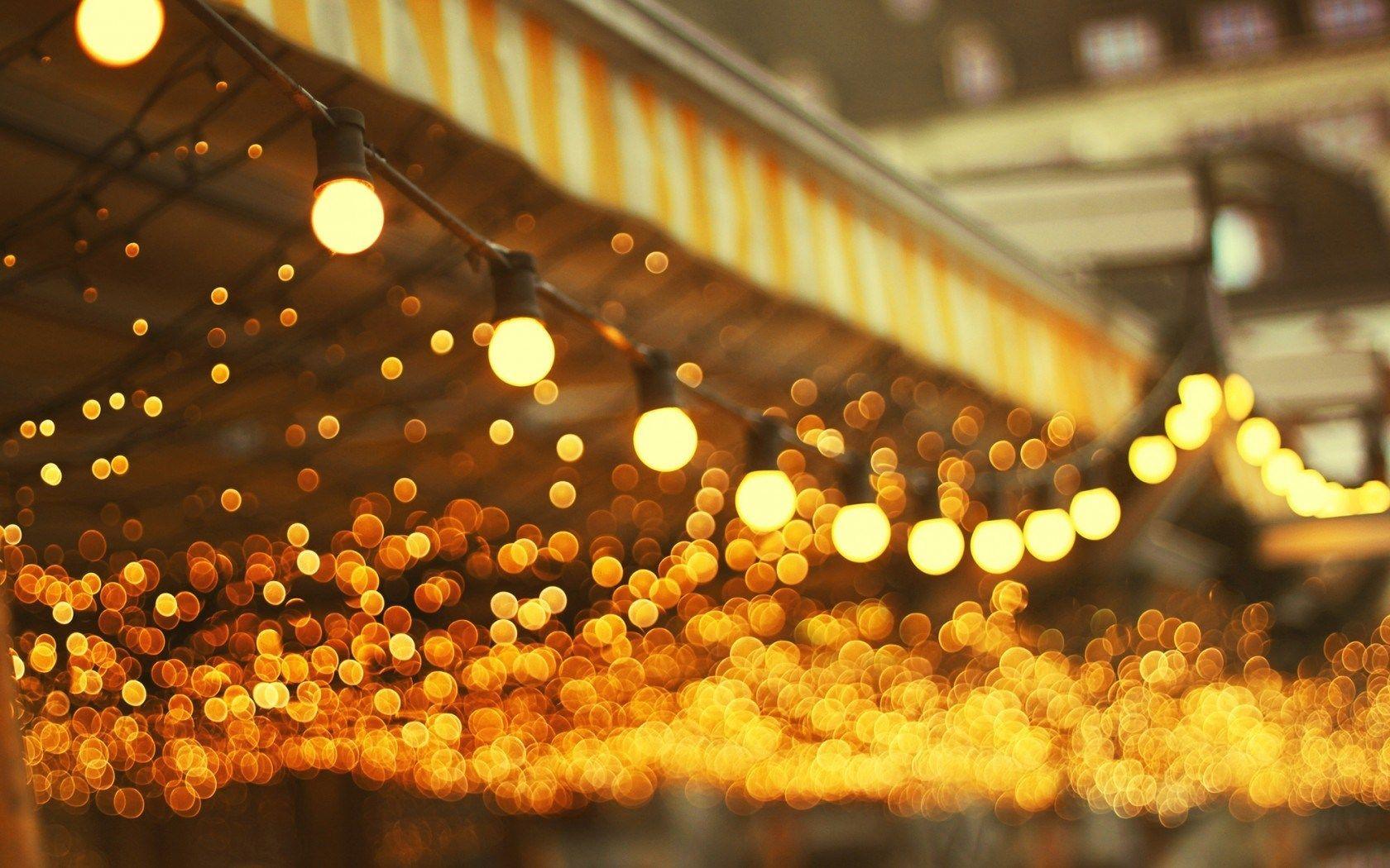 1680x1050 bokeh, bulbs, city lights, lamps, park, brilliant, glitter