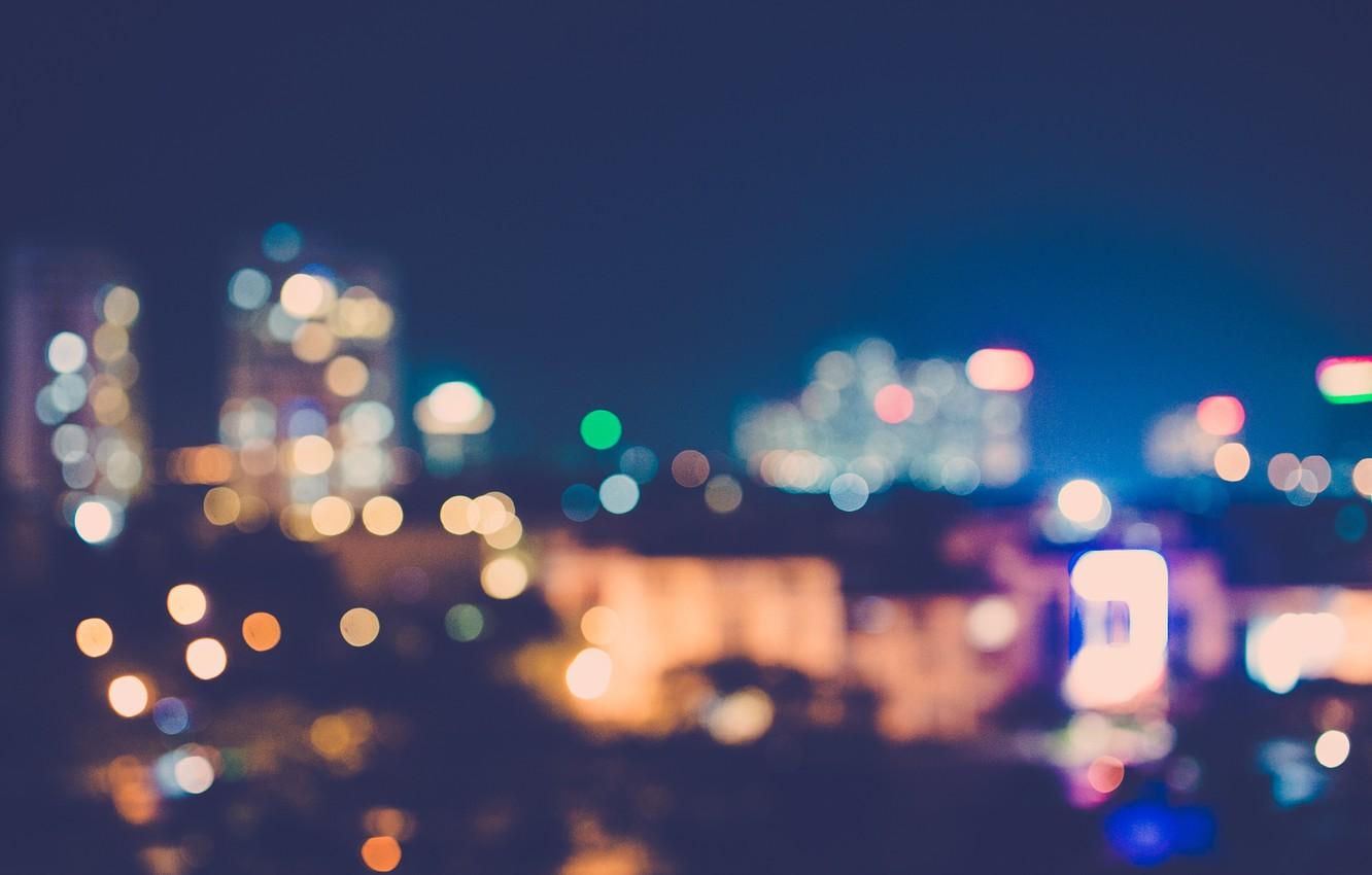 1332x850 Wallpaper light, the city, lights, the evening, bokeh image for desktop, section город