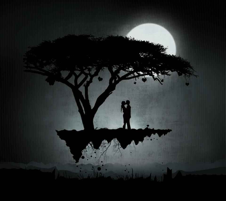 960x854 Couple Silhouette Under Tree