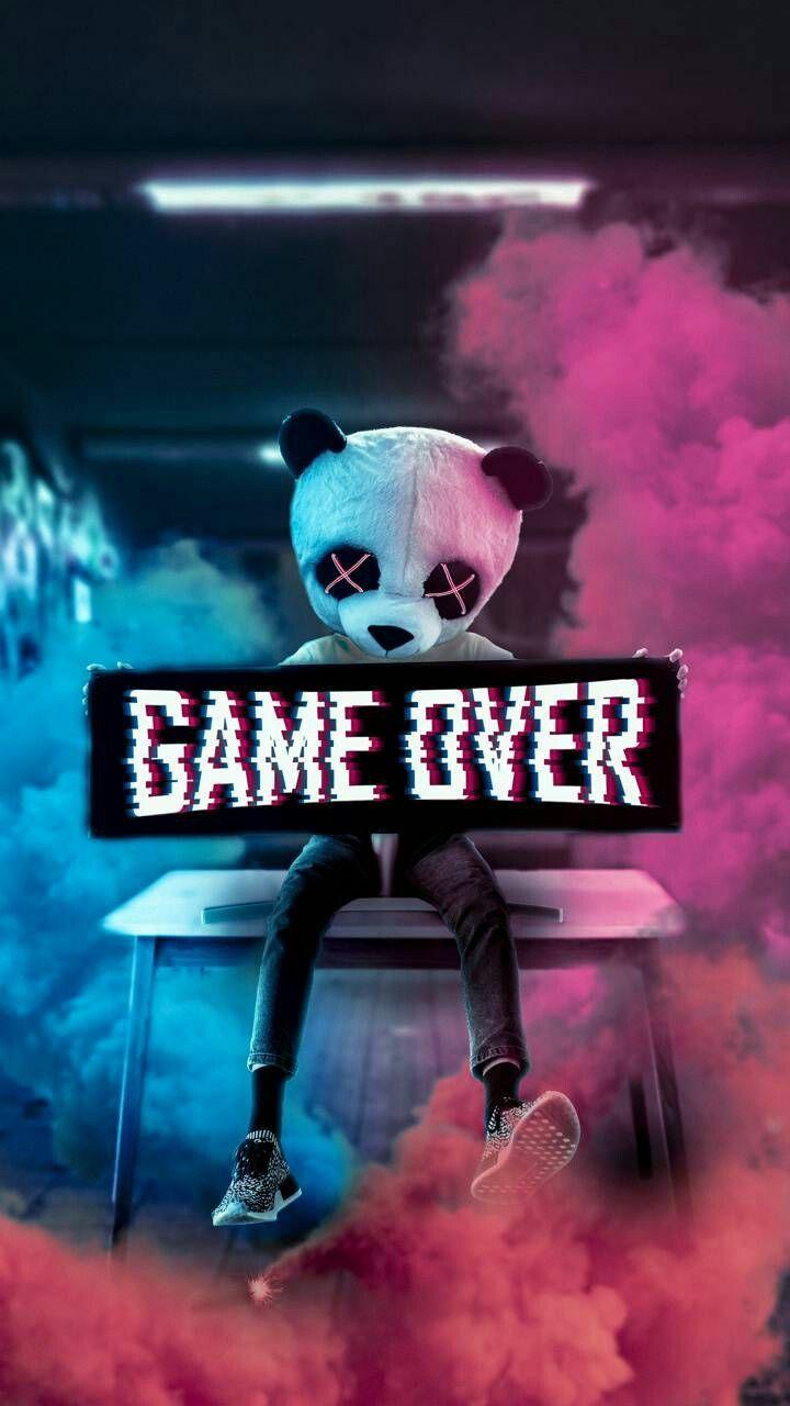 720x1280 Game over unique HD wallpaper. Glitch wallpaper, Neon wallpaper, Gaming wallpaper