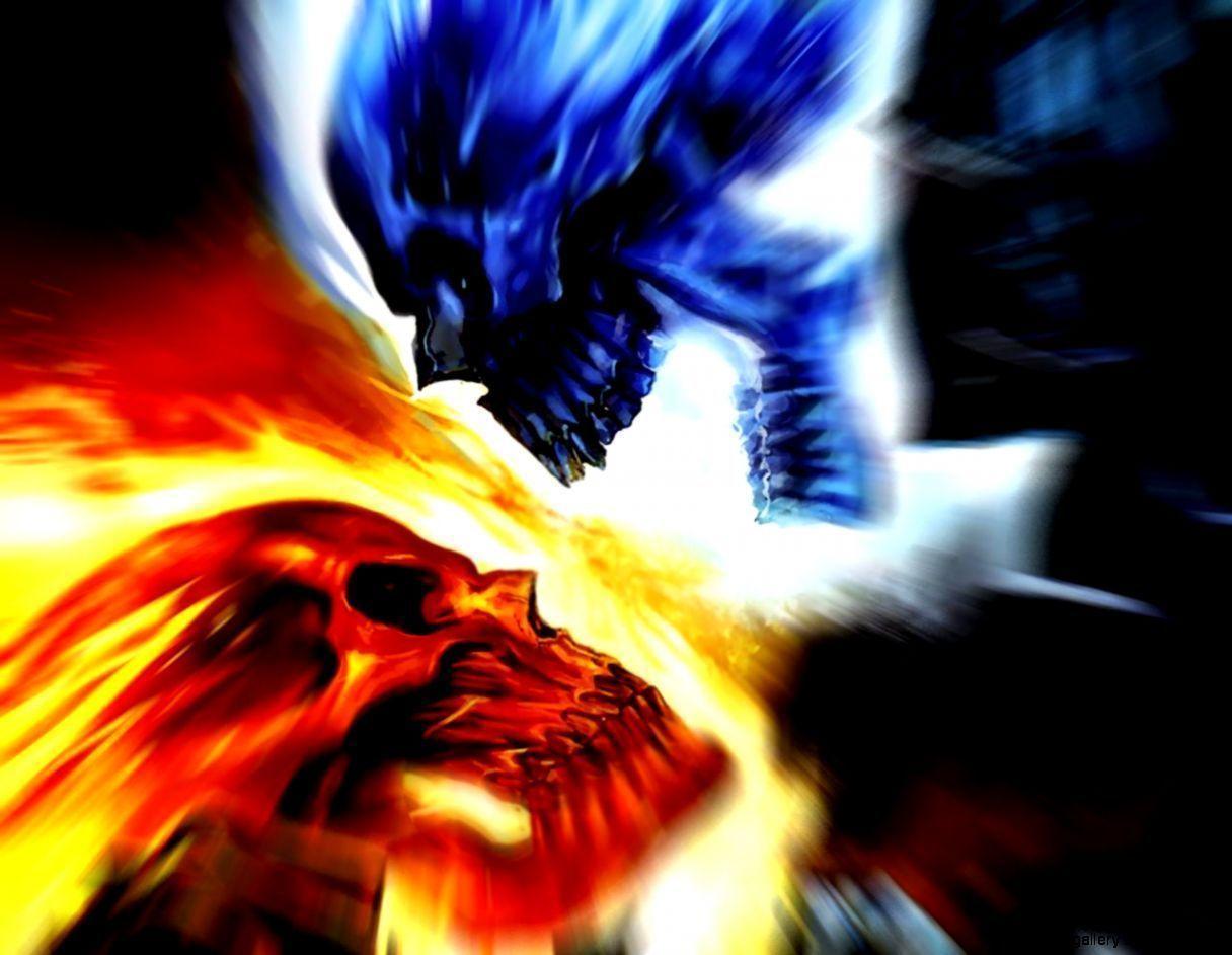 1216x942 Neon Skull Wallpaper