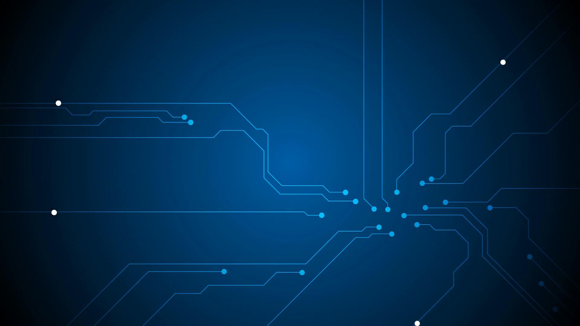 1920x1080 Blue tech circuit board technology animated background. Video graphic design HD Motion Background