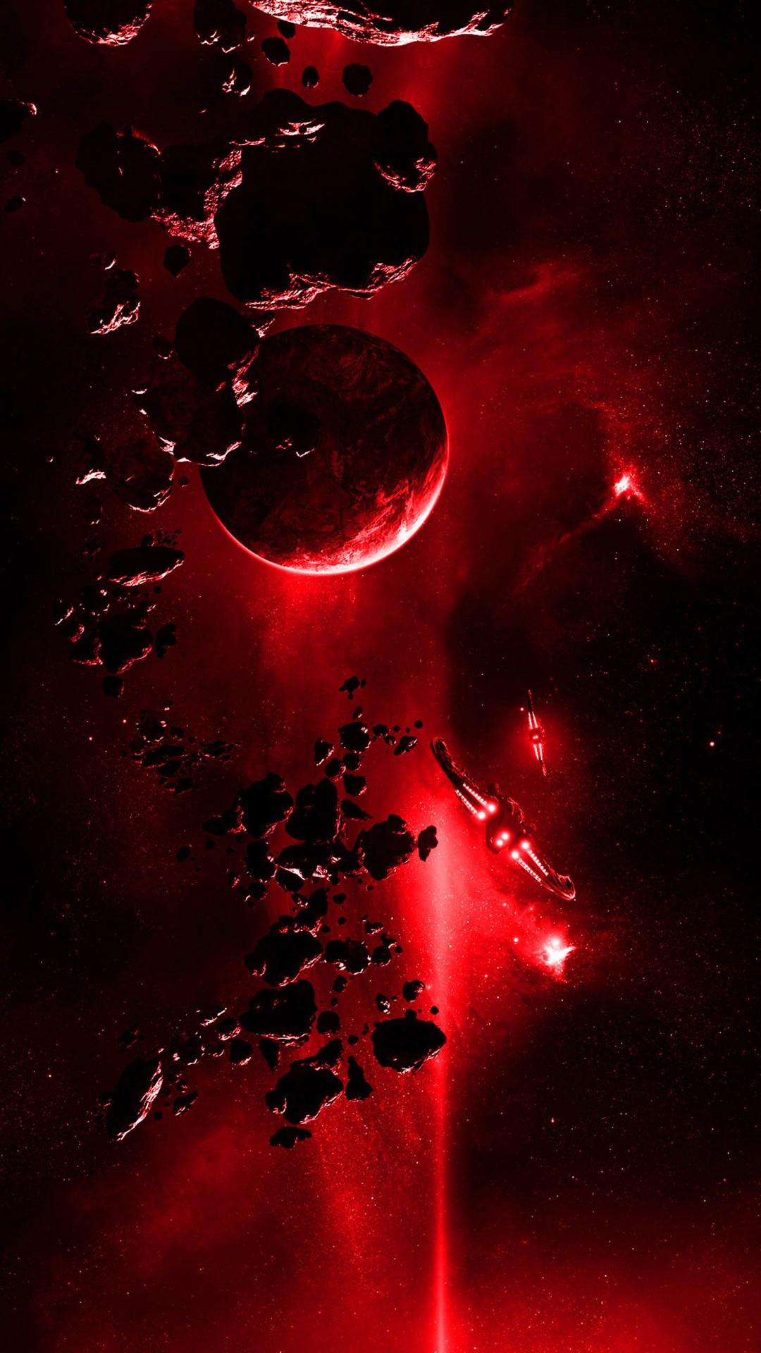 1080x1920 Red Space iPhone7 Wallpaper