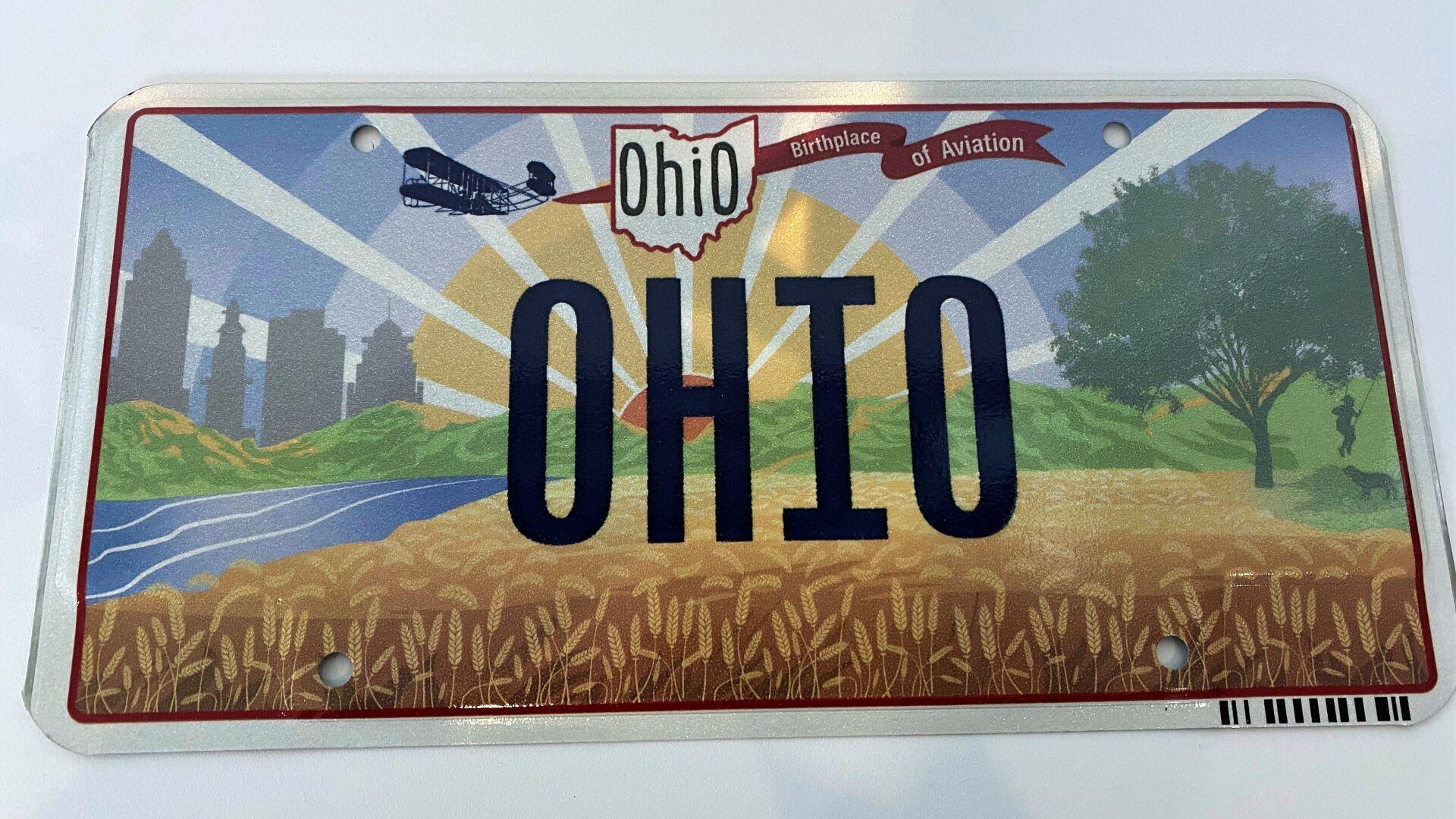 1920x1080 Wright Brothers, wrong design: Ohio mangles license plate