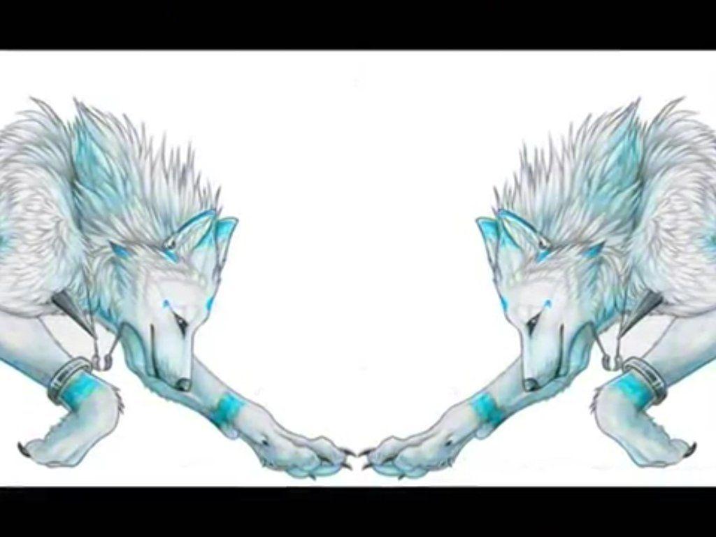 1024x768 Blue Wolves By Blue Spirit Wolf