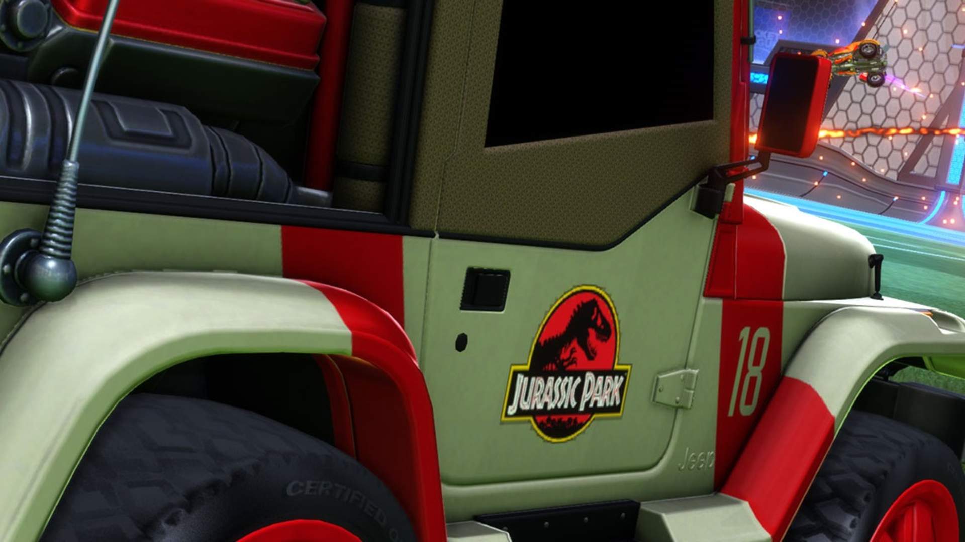 1920x1080 Jurassic Park Jeep is Coming to Rocket League