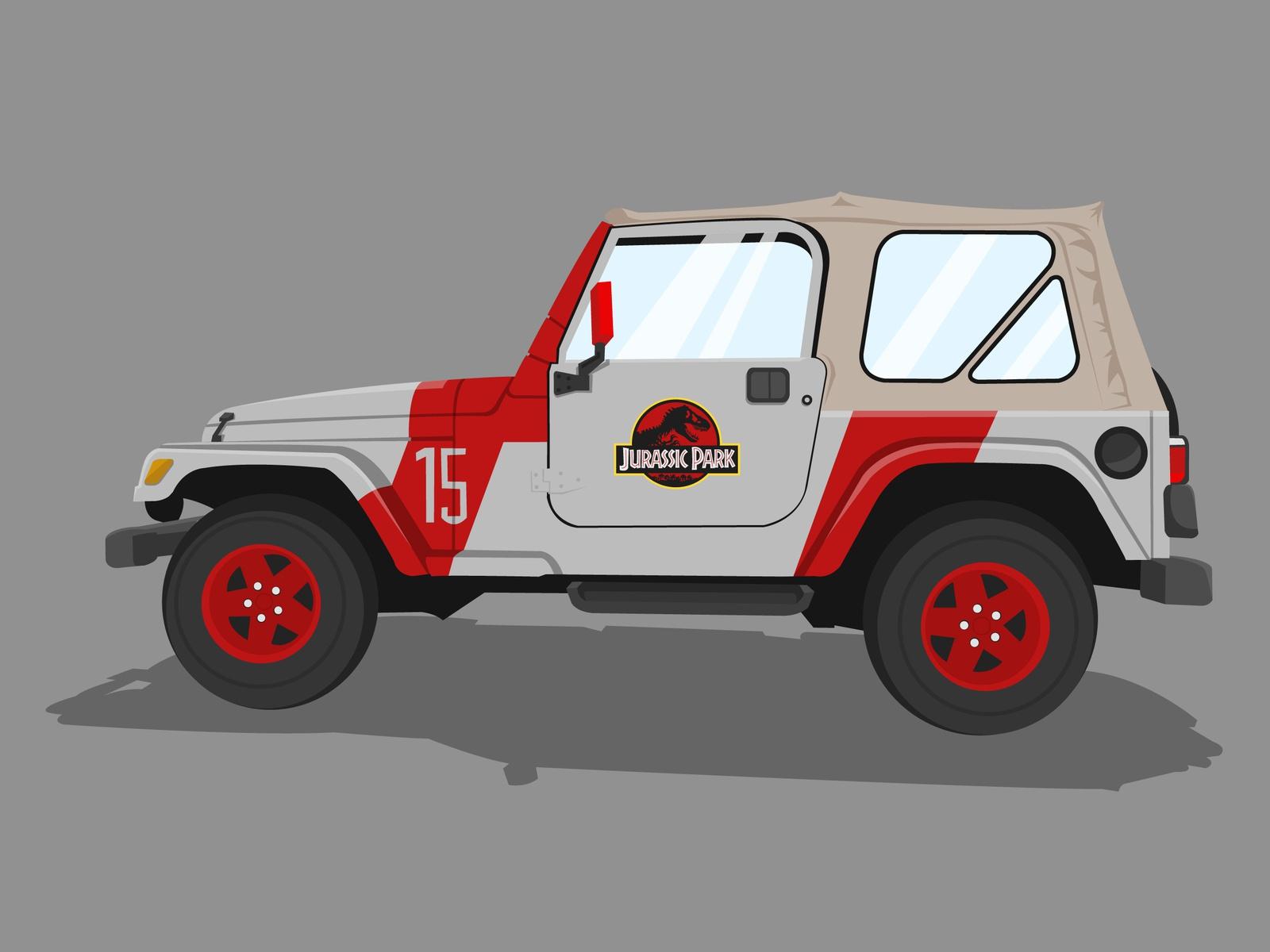 1600x1200 Jurassic Park Jeep by Lauren Royal on Dribbble