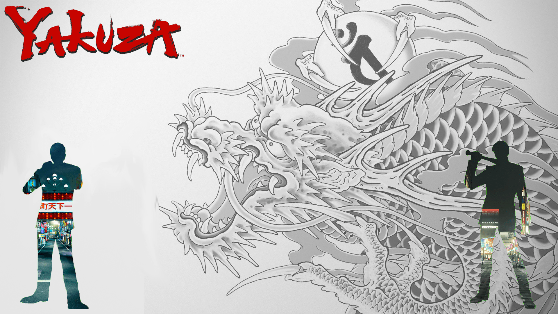 1920x1080 tried to make a yakuza wallpaper, thought you guys might like it :)