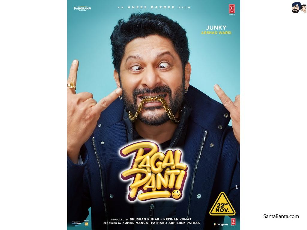 1024x768 Arshad Warsi as `Junky` in the poster of Bollywood film `Pagalpanti`