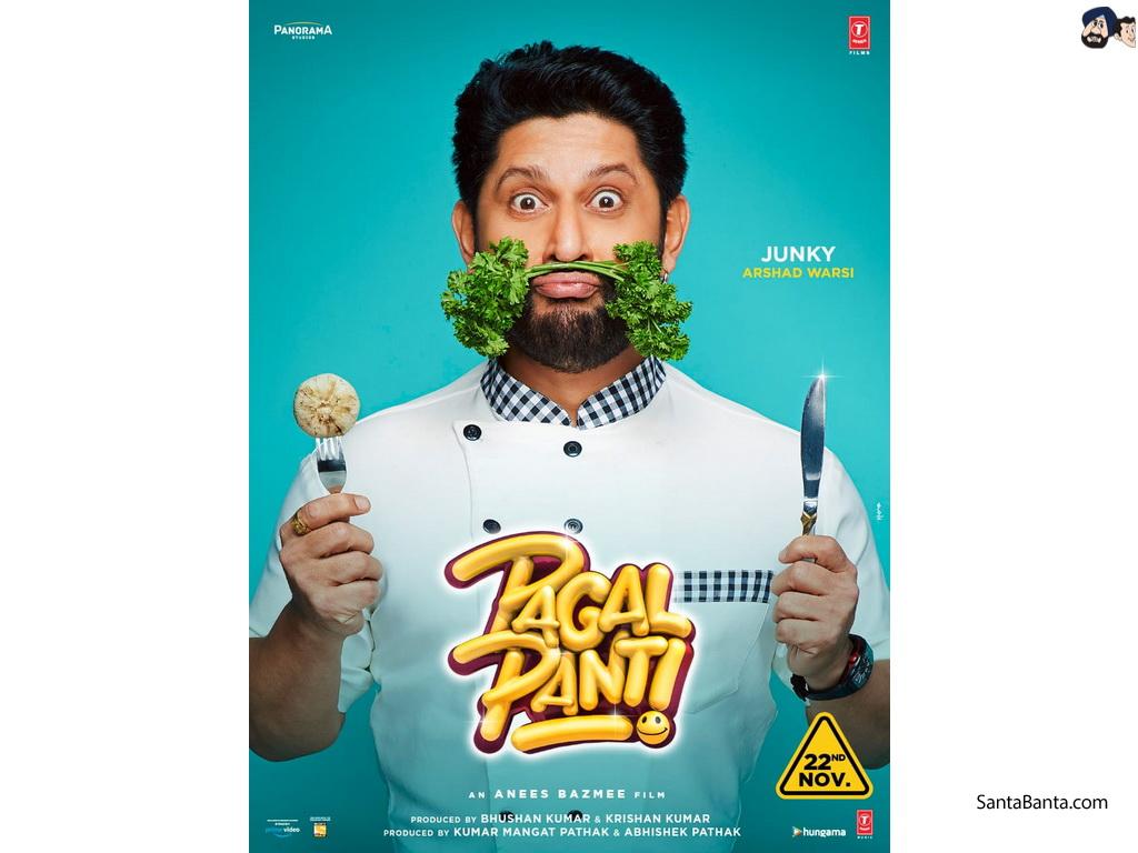 1024x768 New poster of Bollywood film `Pagalpanti` featuring Arshad Warsi as `Junky`
