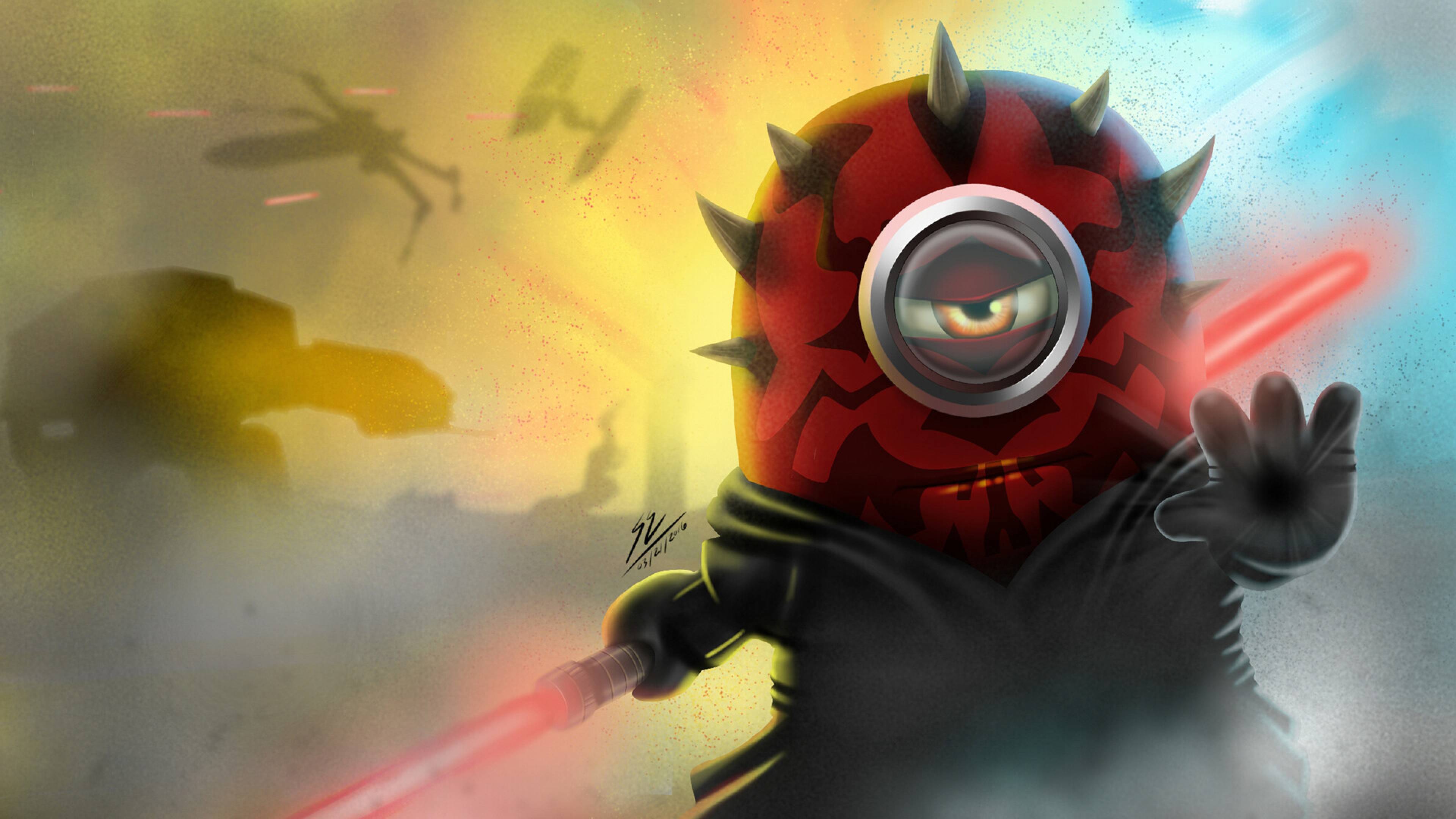 3840x2160 Darth Maul Minion Star Wars 4K Wallpaper, HD Artist 4K Wallpaper, Image, Photo and Background