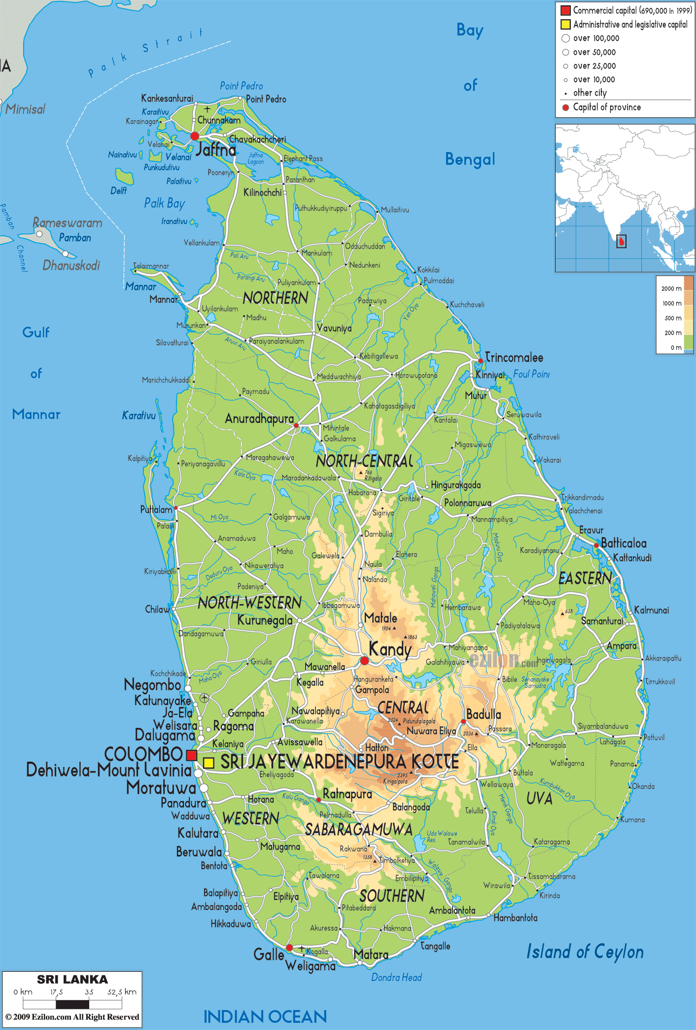 1412x2089 Map of sri Lanka. mapinsight