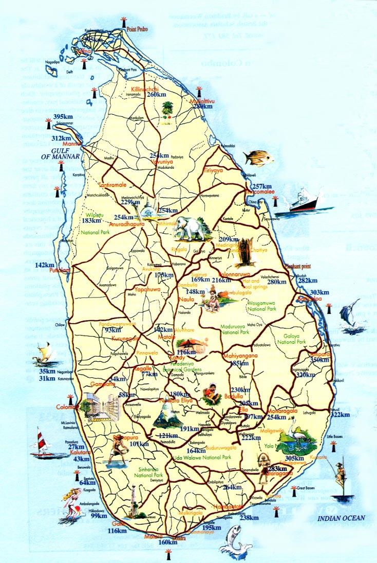 734x1094 Sri Lanka Maps. Printable Maps of Sri Lanka for Download