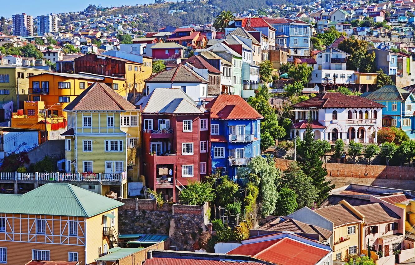 1332x850 Wallpaper Chile, Valparaiso, colorful buildings image for desktop, section город