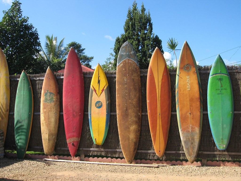 1024x768 Surfboard fence. On Kauai. from what I can remember