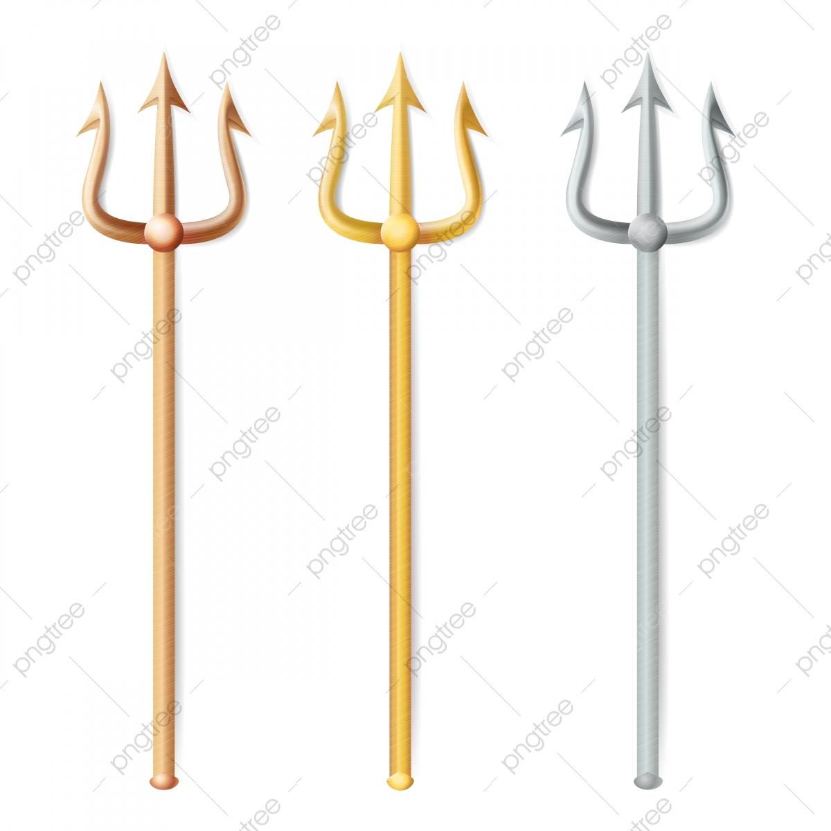 1200x1200 Neptune Trident Vector Realistic 3D Silhouette Of Neptune Or Poseidon Weapon Pitchfork Sharp Fork Object Isolated On White Background, Trident, Devil, Pitchfork PNG and Vector with Transparent Background for Free Download