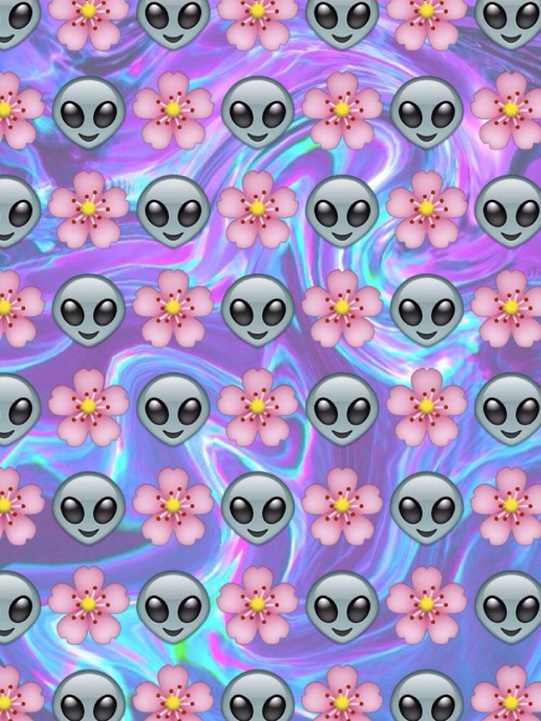 emoji alien wallpaper