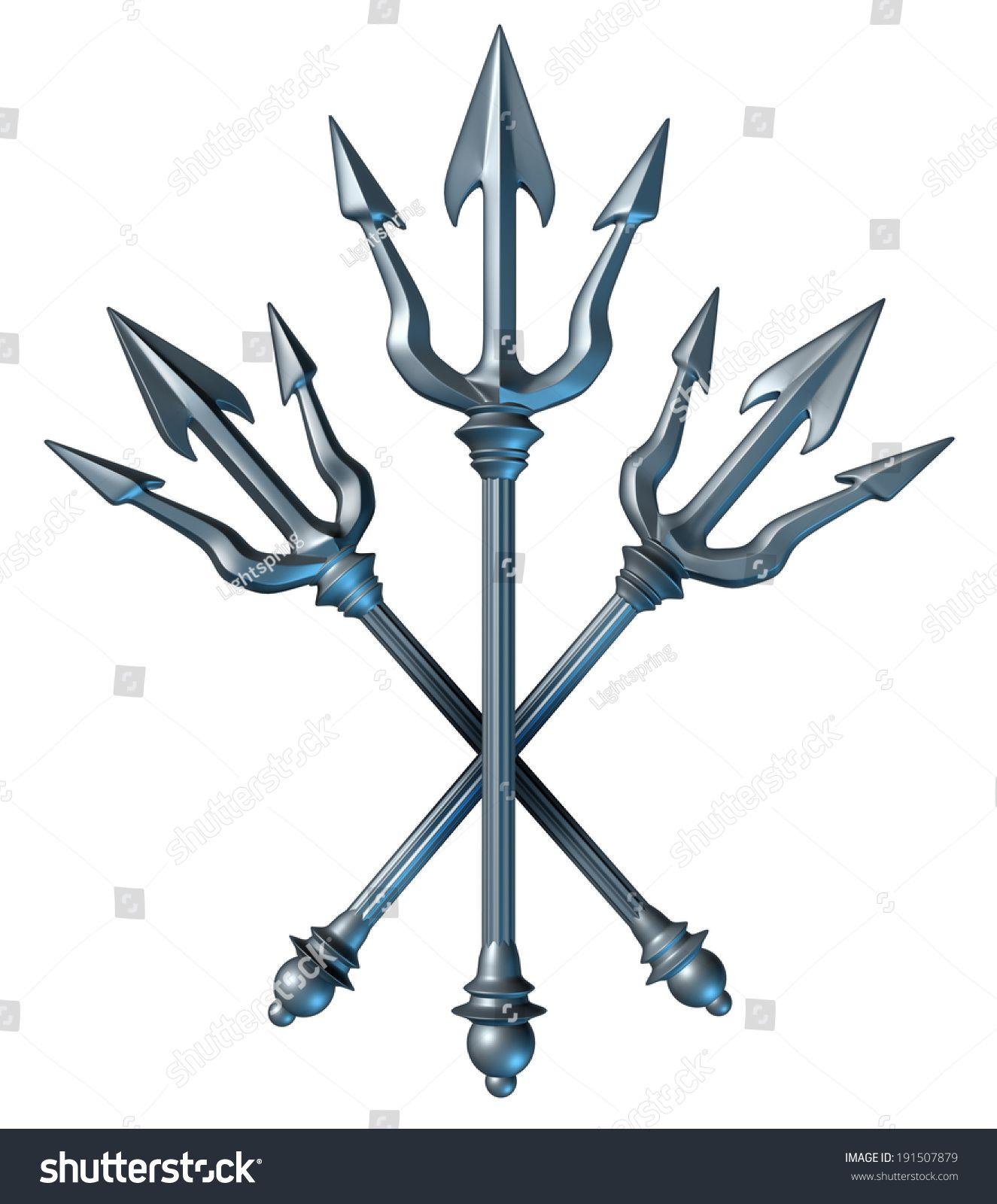 1325x1600 Trident concept as a group of metal spears design as a Greek mythology symbol of Neptune and Poseidon\ as a three dimens. Trident, Trident tattoo, Poseidon tattoo