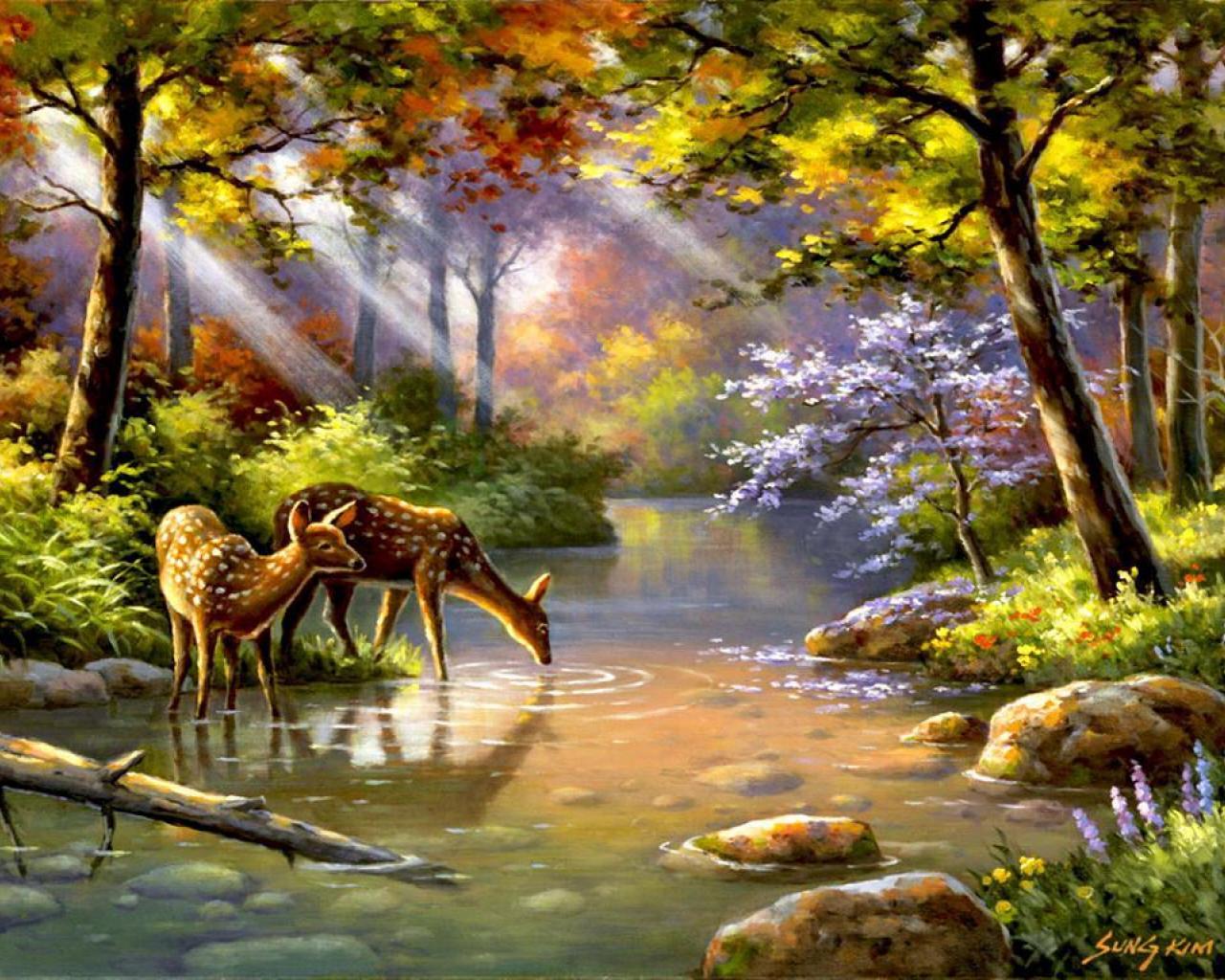 1280x1024 Best Paintings Of Nature