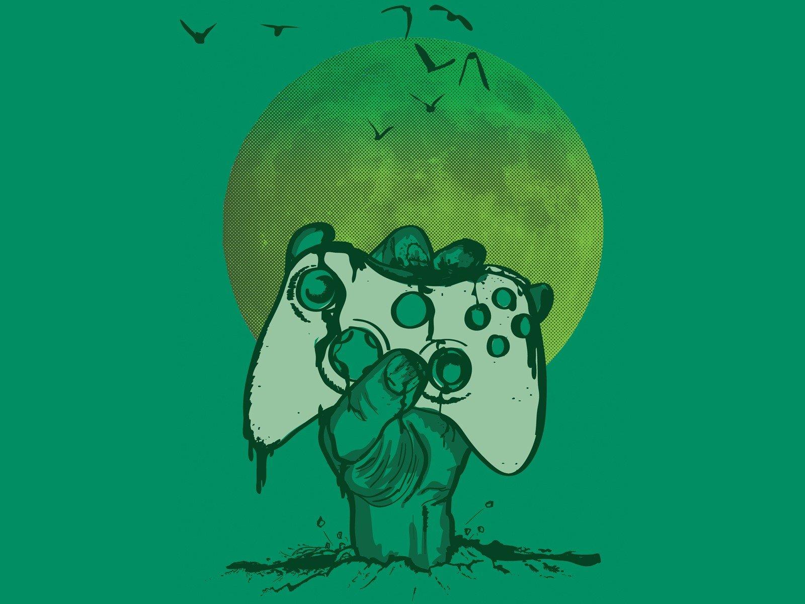1600x1200 undead, Birds, Zombies, Moon, Xbox, Artwork, Controllers Wallpaper HD / Desktop and Mobile Background