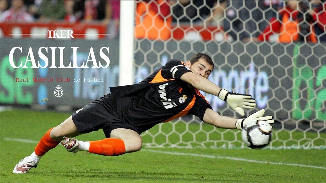 1366x768 Real Madrid star Iker Casillas HD Wallpaper 11