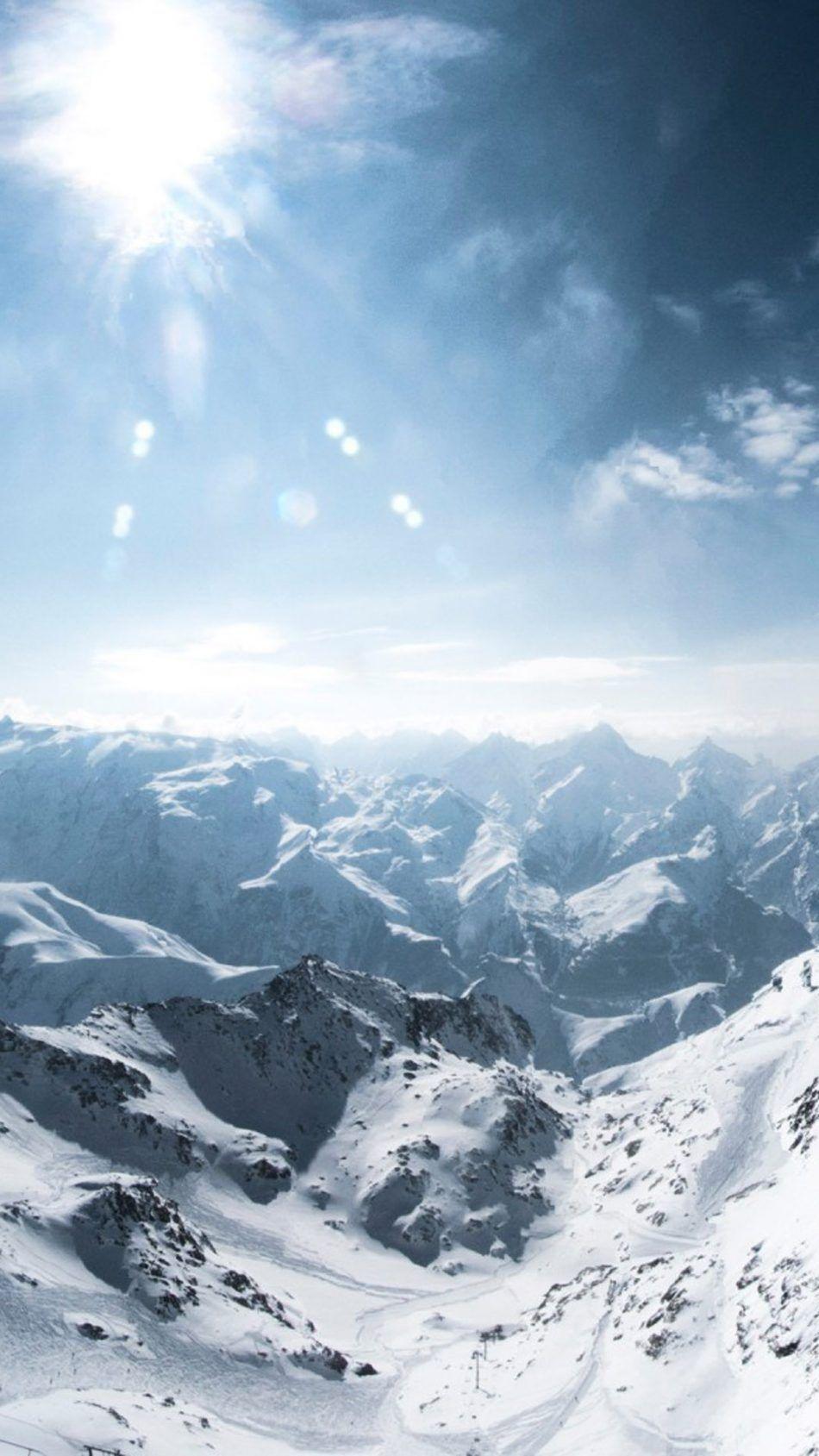 950x1689 Sun Light Snow Mountains In France 4K Ultra HD Mobile Wallpaper. Nature photography, Beautiful photography nature, Scenery