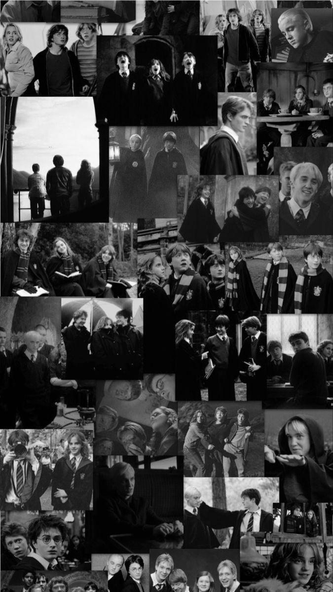 675x1200 homescreen. Black and white picture wall, Black and white photo wall, Harry potter background