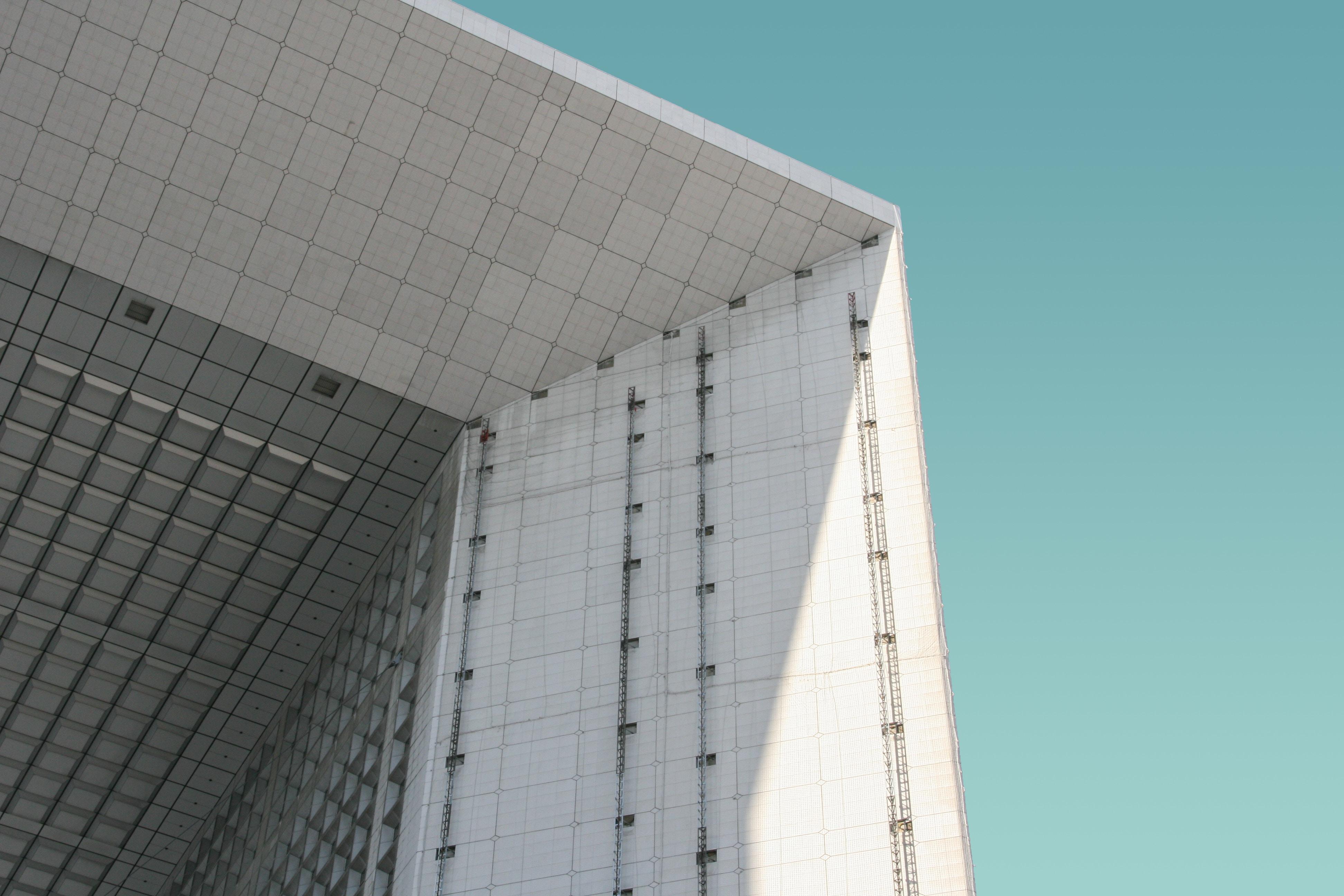 3888x2592 3888x2592 architecture, line, brutalist, point, modernism, urban, blue, architectural, concrete, sky, white, building, facade, roof, modernist, HD wallpaper, Creative Commons image, grid, arch, brutalism, corner