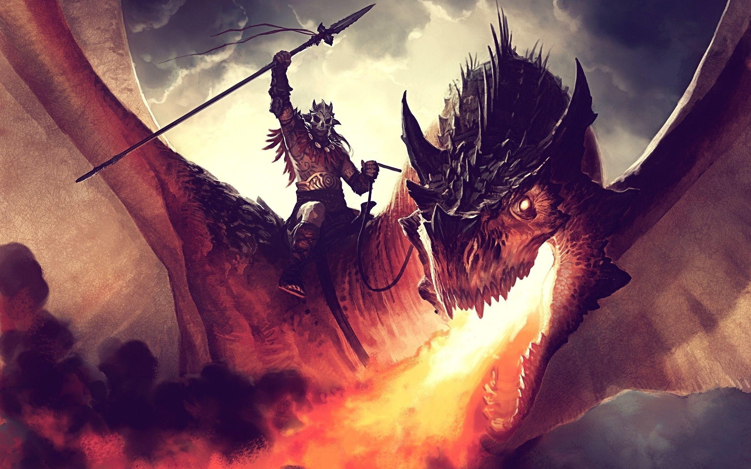 2560x1600 Dragon Rider Wallpaper. Picture. Realistic dragon, Digital art fantasy, Dragon rider