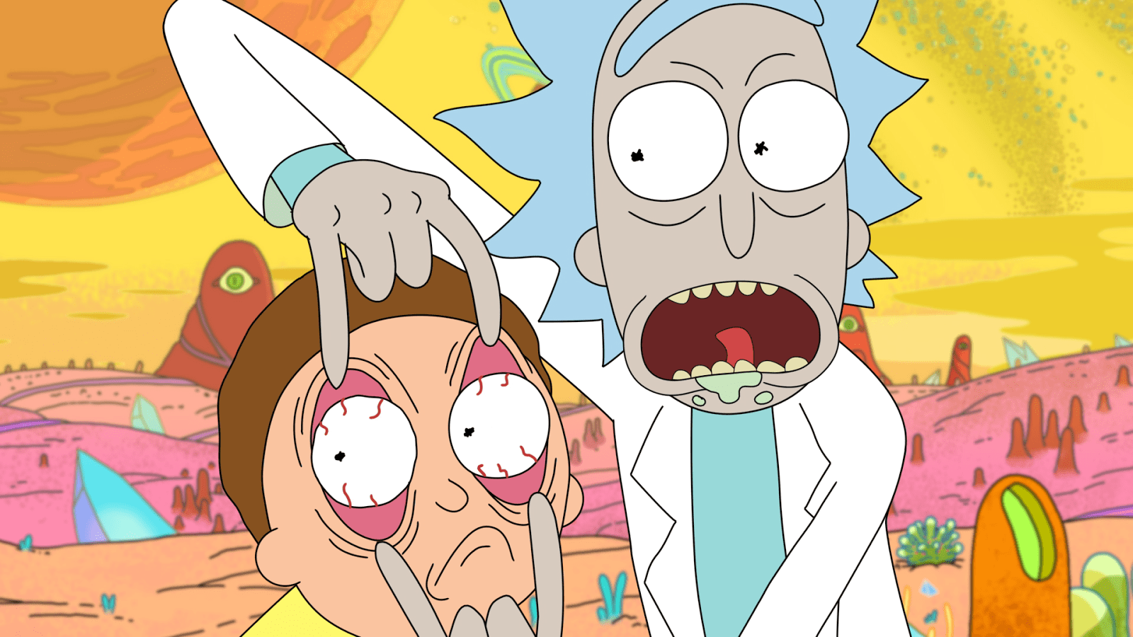 1600x900 Supreme Rick And Morty Wallpaper