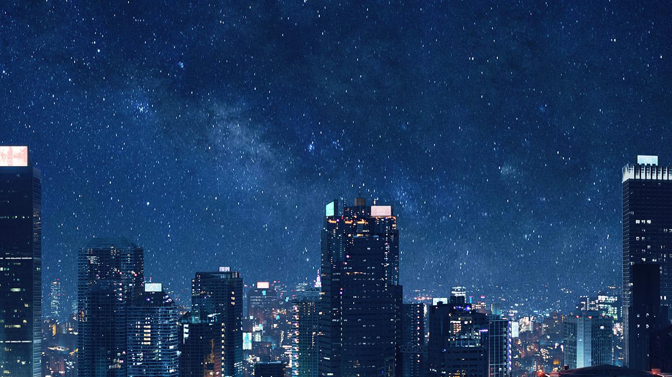 1366x768 wallpaper for desktop, laptop. art night anime city