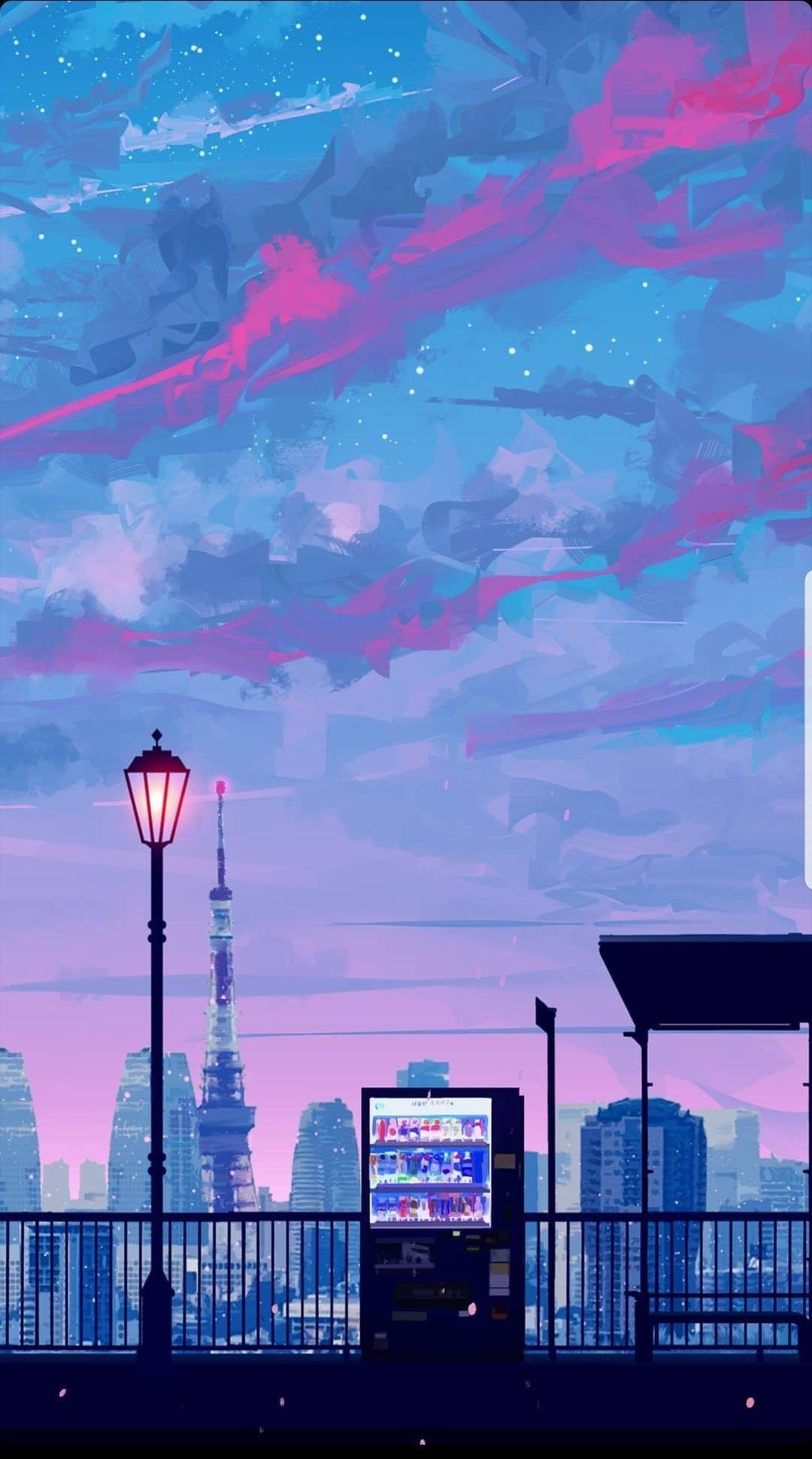 1080x1940 Pastel Aesthetic City iPhone Wallpaper