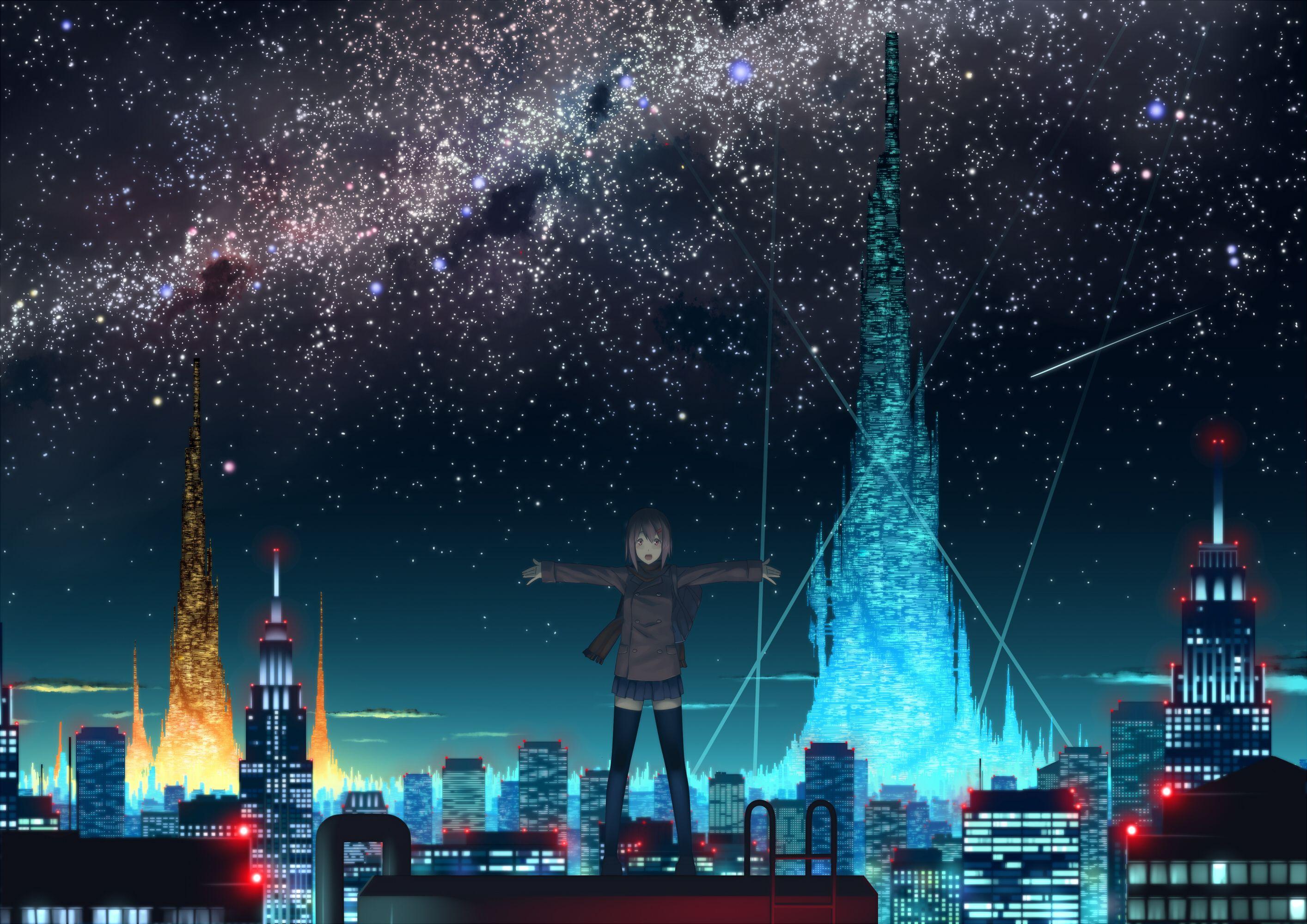 2828x2000 Animated City Wallpaper