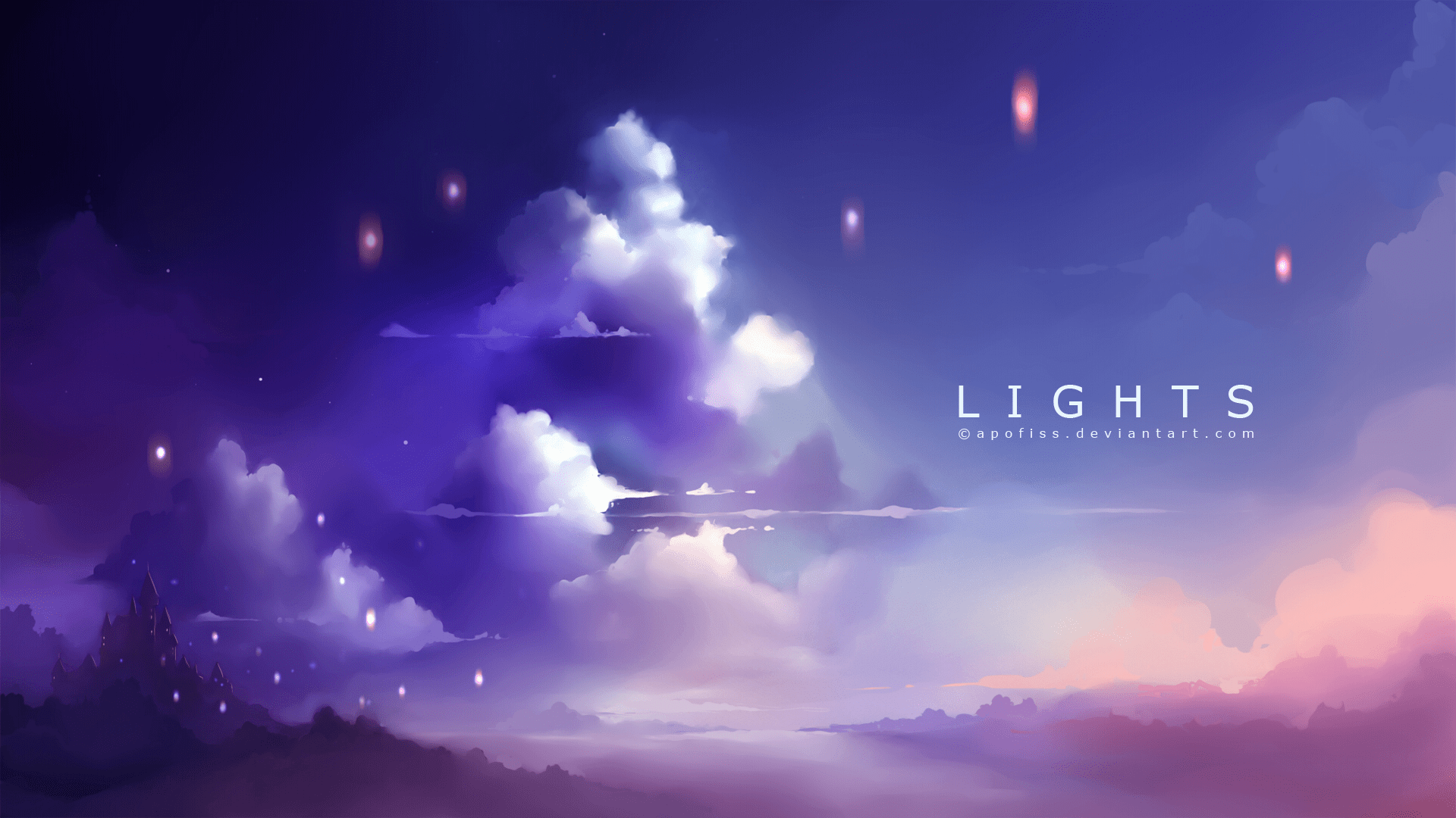 1920x1080 collection image wallpaper: Purple Anime Background 1920x1080. Anime background, Anime background wallpaper, Purple sky