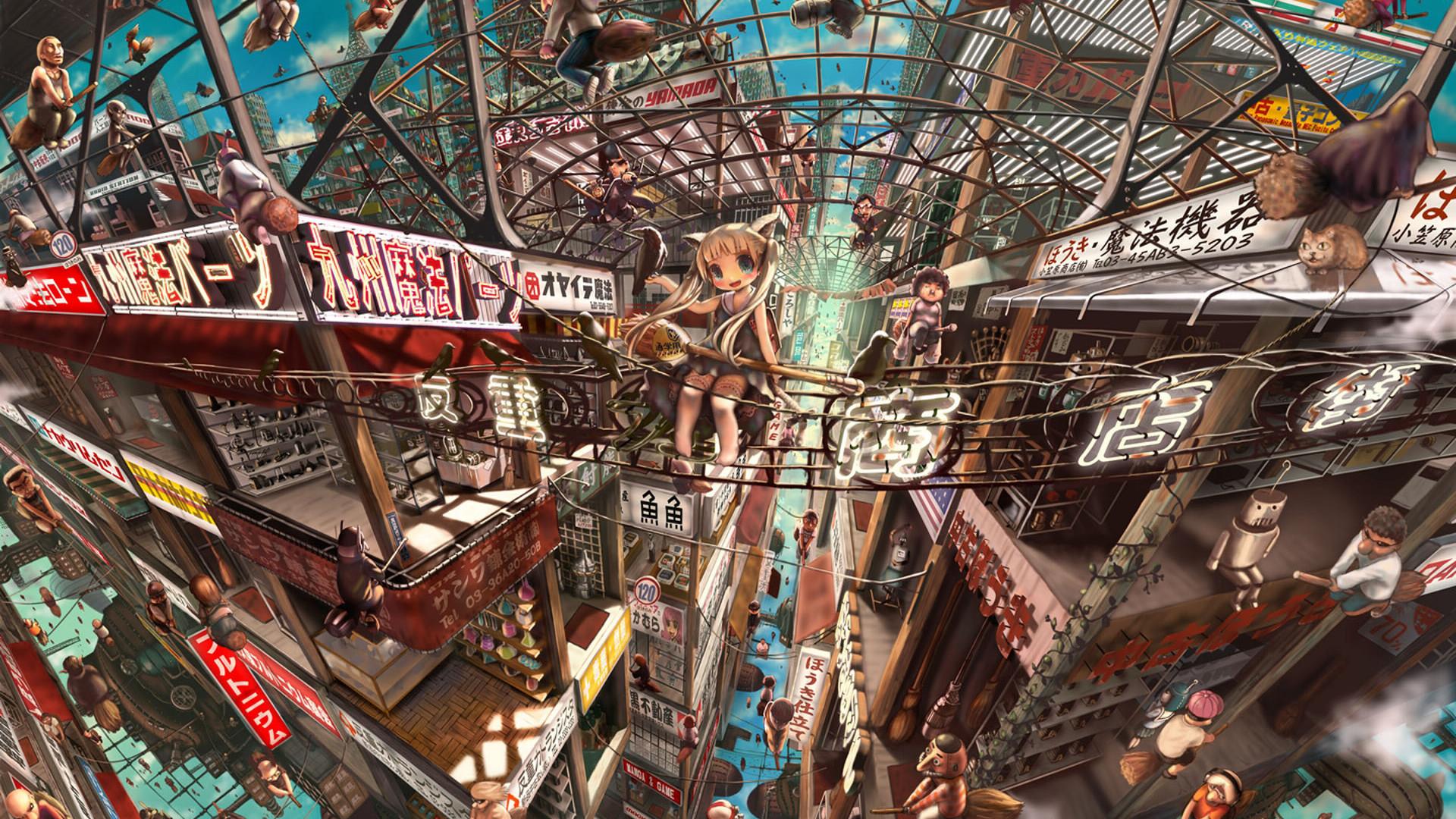 1920x1080 Anime City Desktop wallpaper 1920x1080