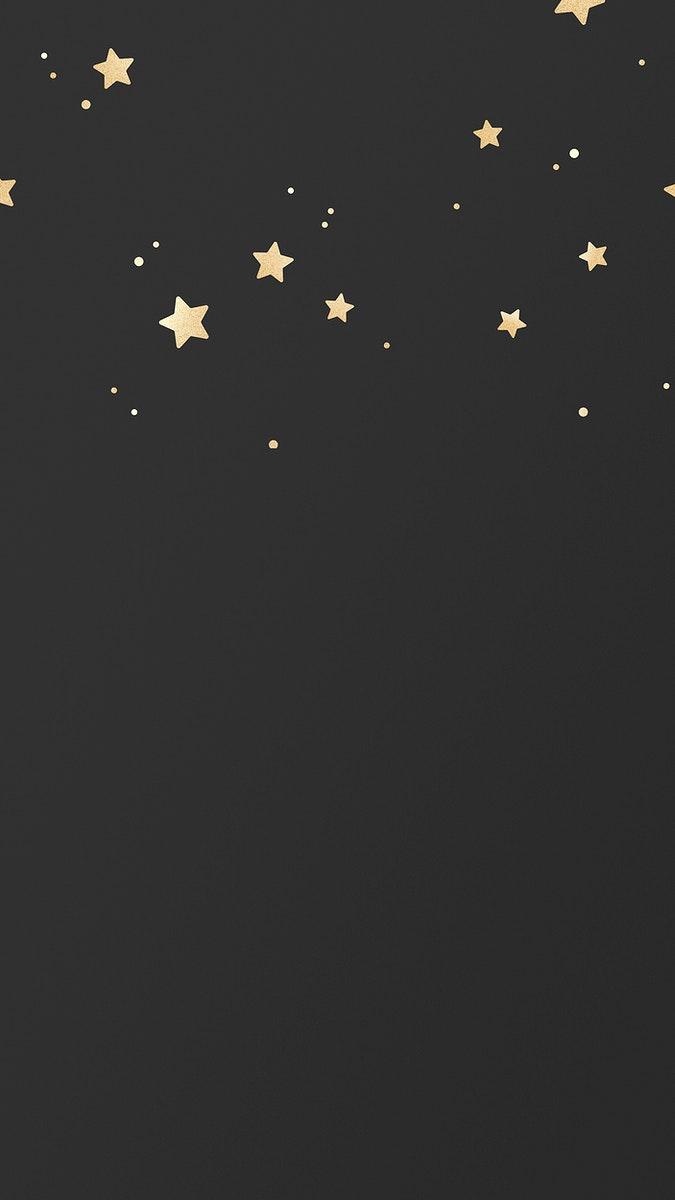 675x1200 Vector golden sparkly stars pattern