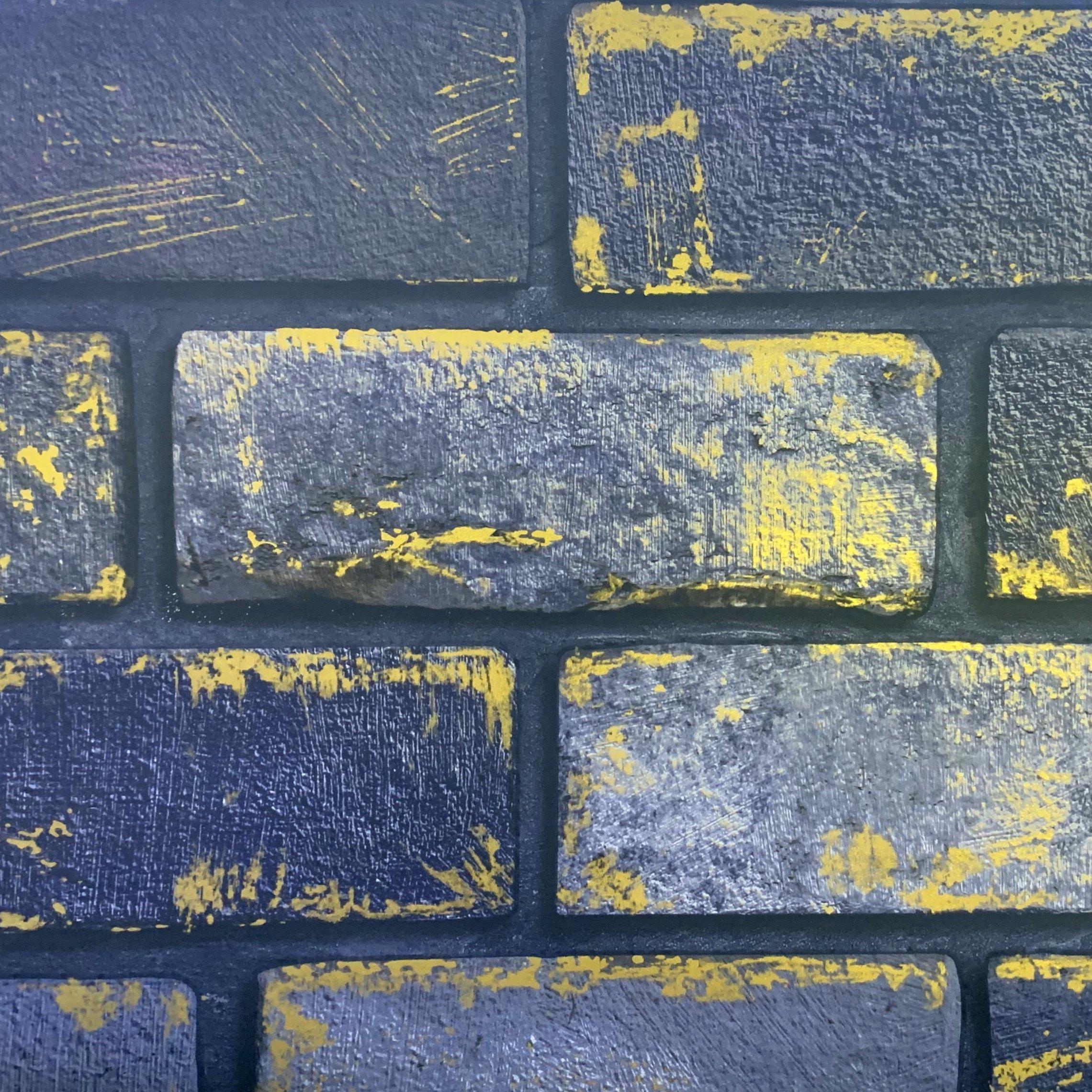 2281x2281 Arthouse Metallic Wallpaper Blue Brick Wall HD Wallpaper